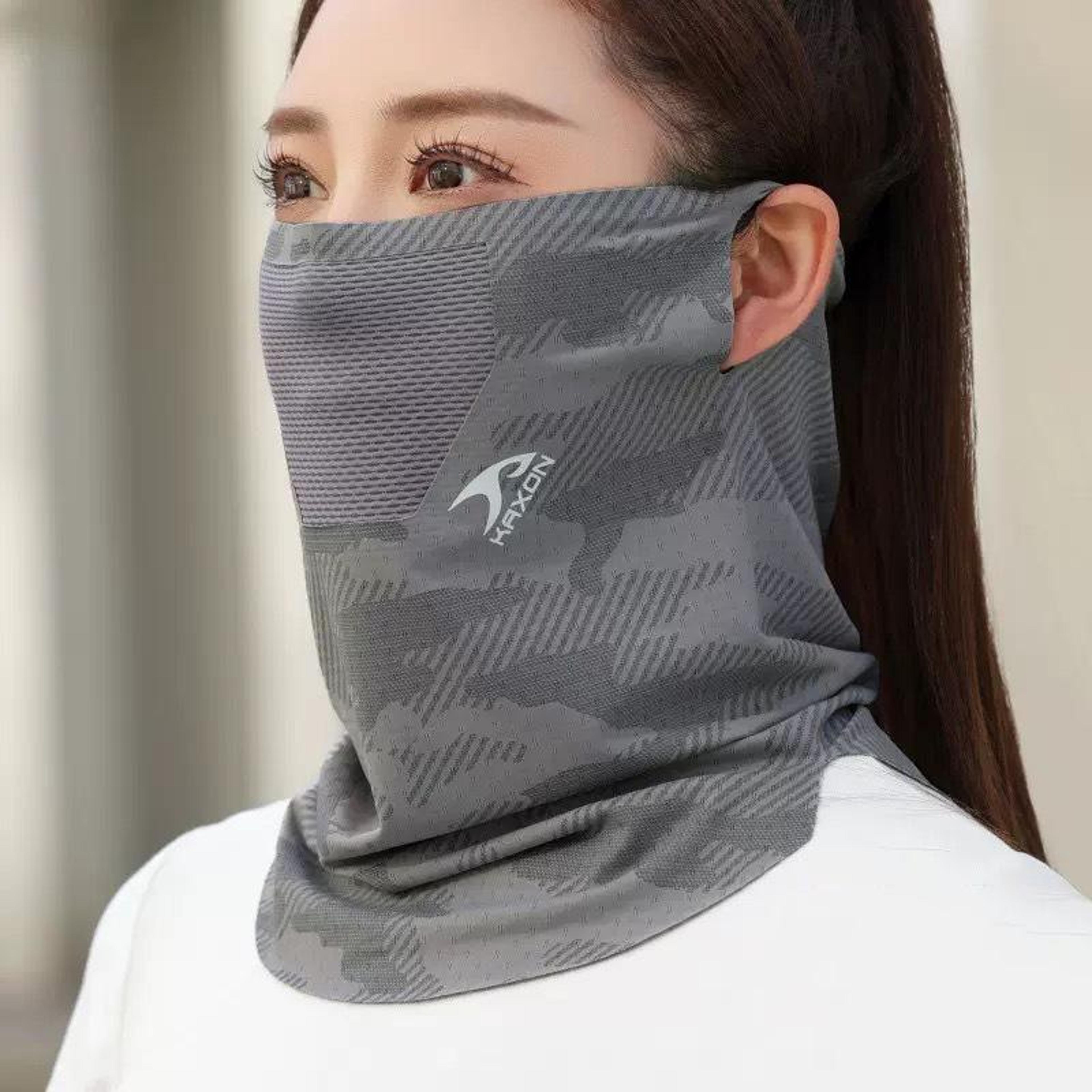 Ice Silk UV Face Mask With Brim For Full Sun Protection And Cooling Comfort 0