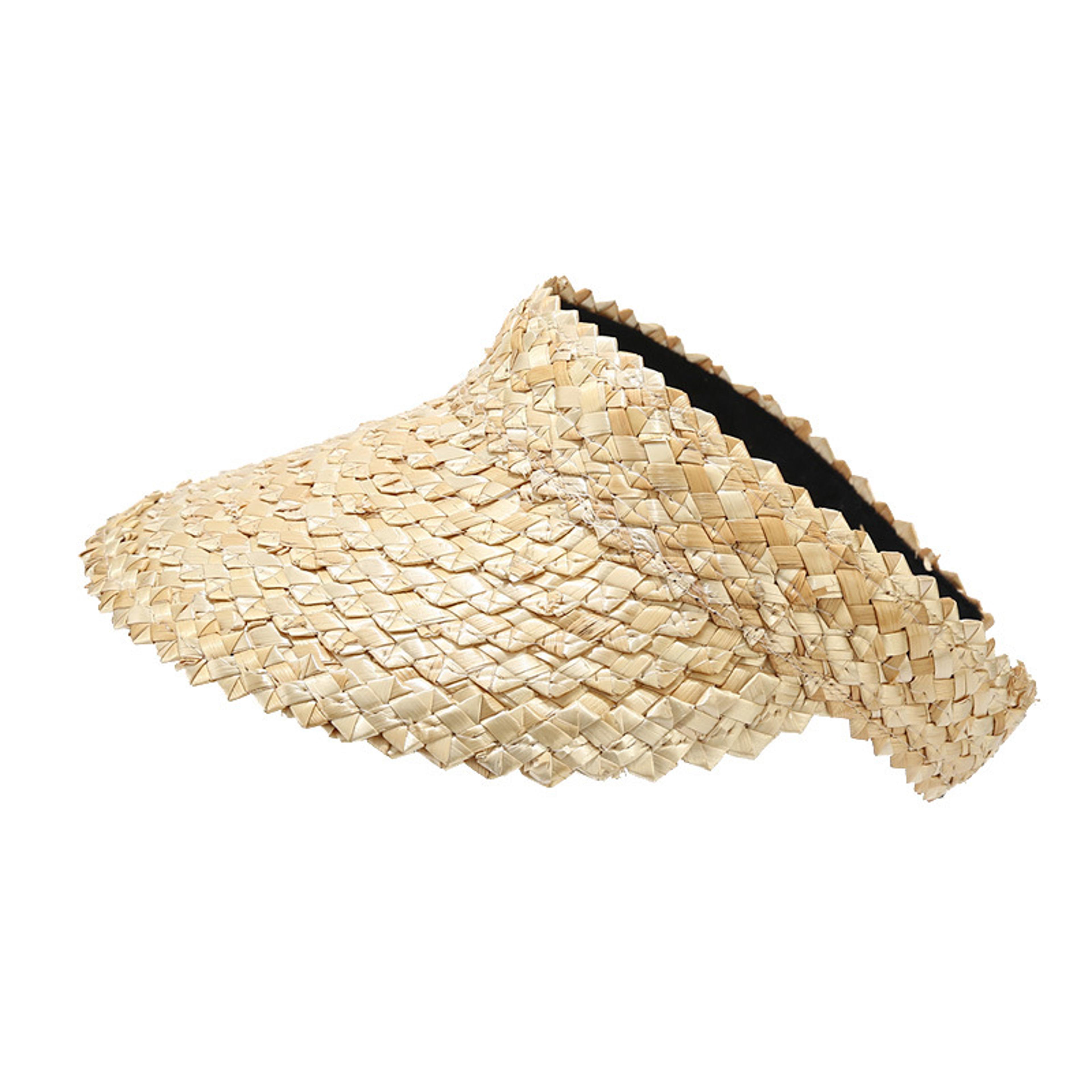 Handmade Raffia Straw Hat Open Top Sun Hat For Women With Ponytail Design For Beach  Summer Travel 6