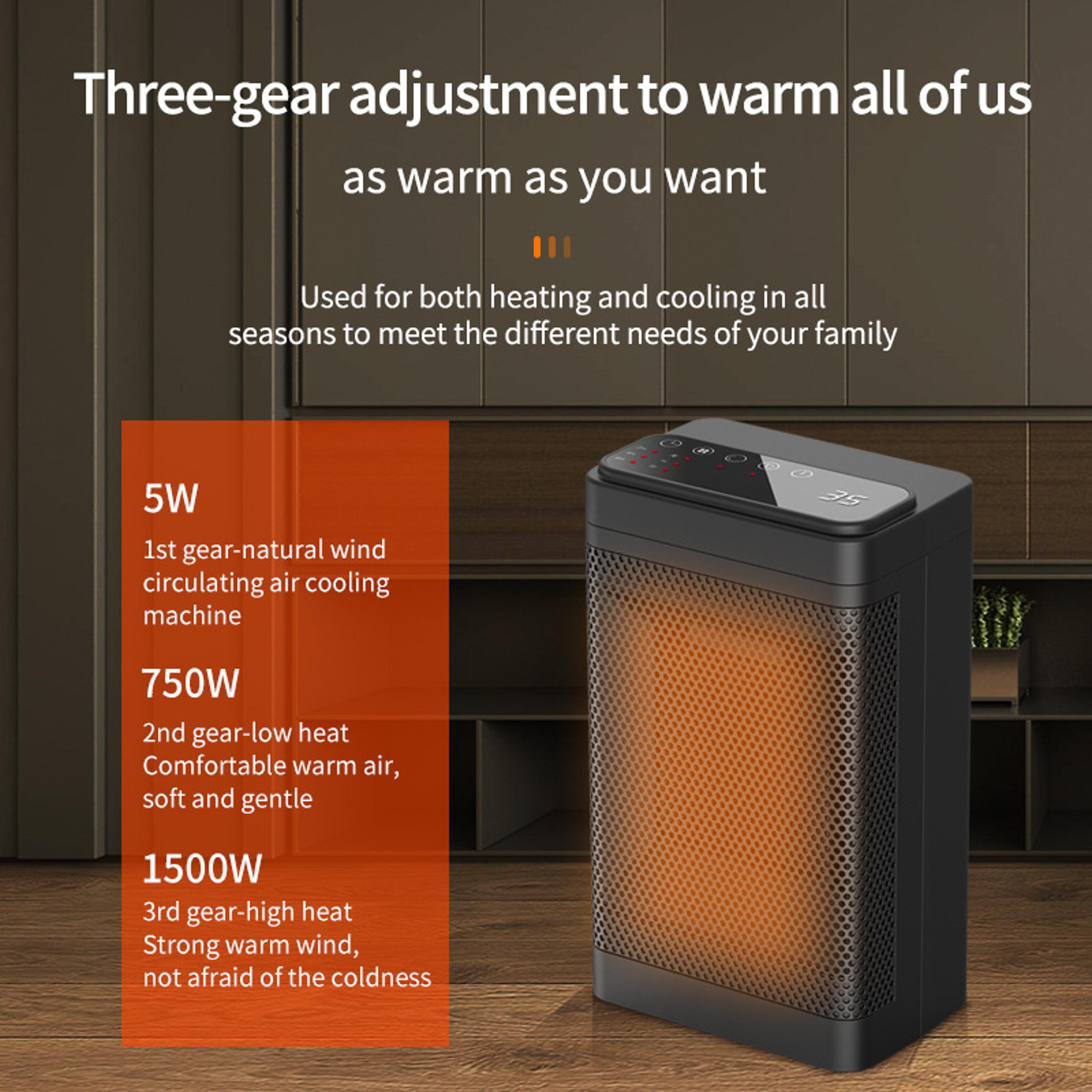 Portable Electric PTC Fan Heater Bathroom Living Room Constant Temperature Shake Head Remote Contro 2