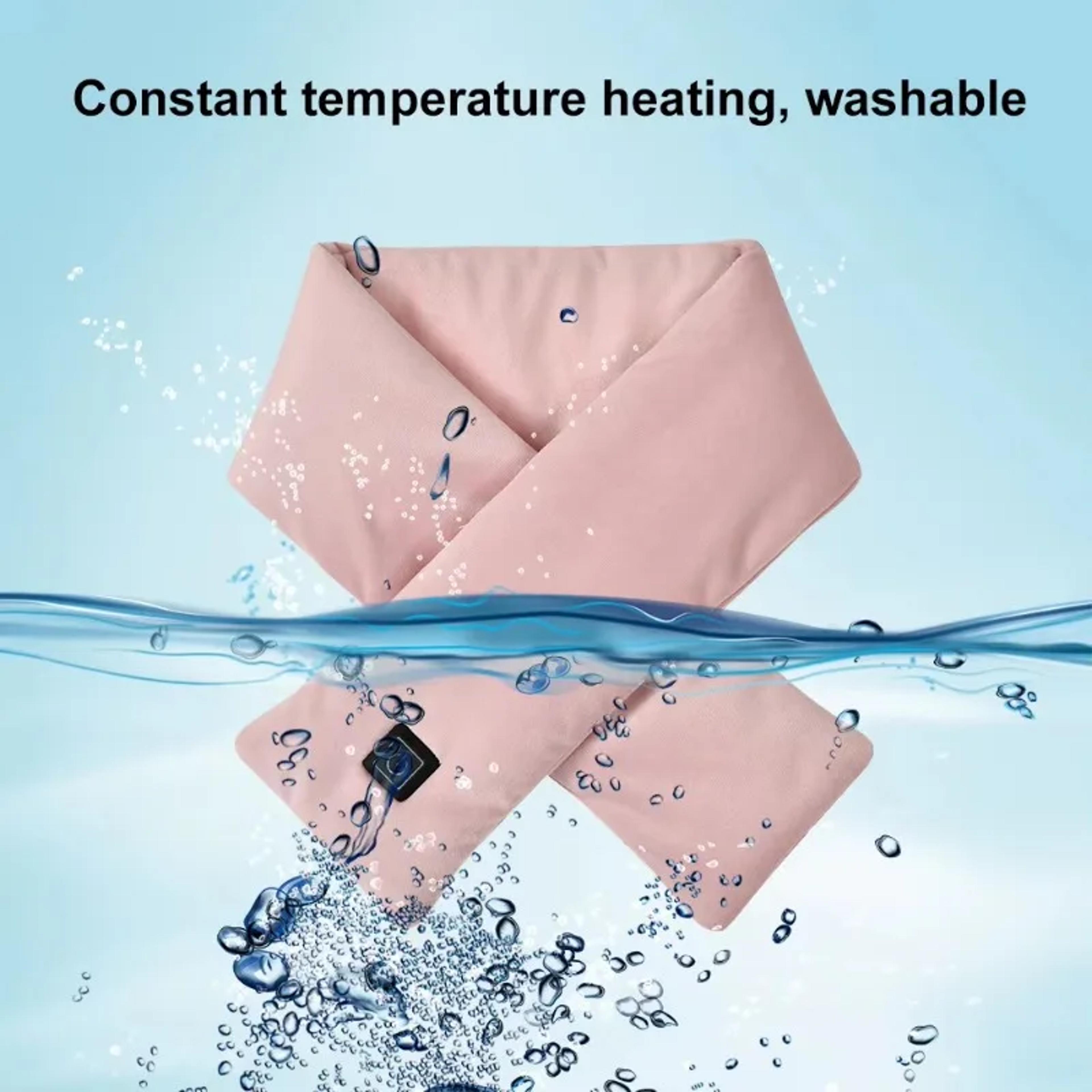 USB Heating Scarf For Women And Men Temperature Control Fleece Electric Neck Warmer Washable Winter 4