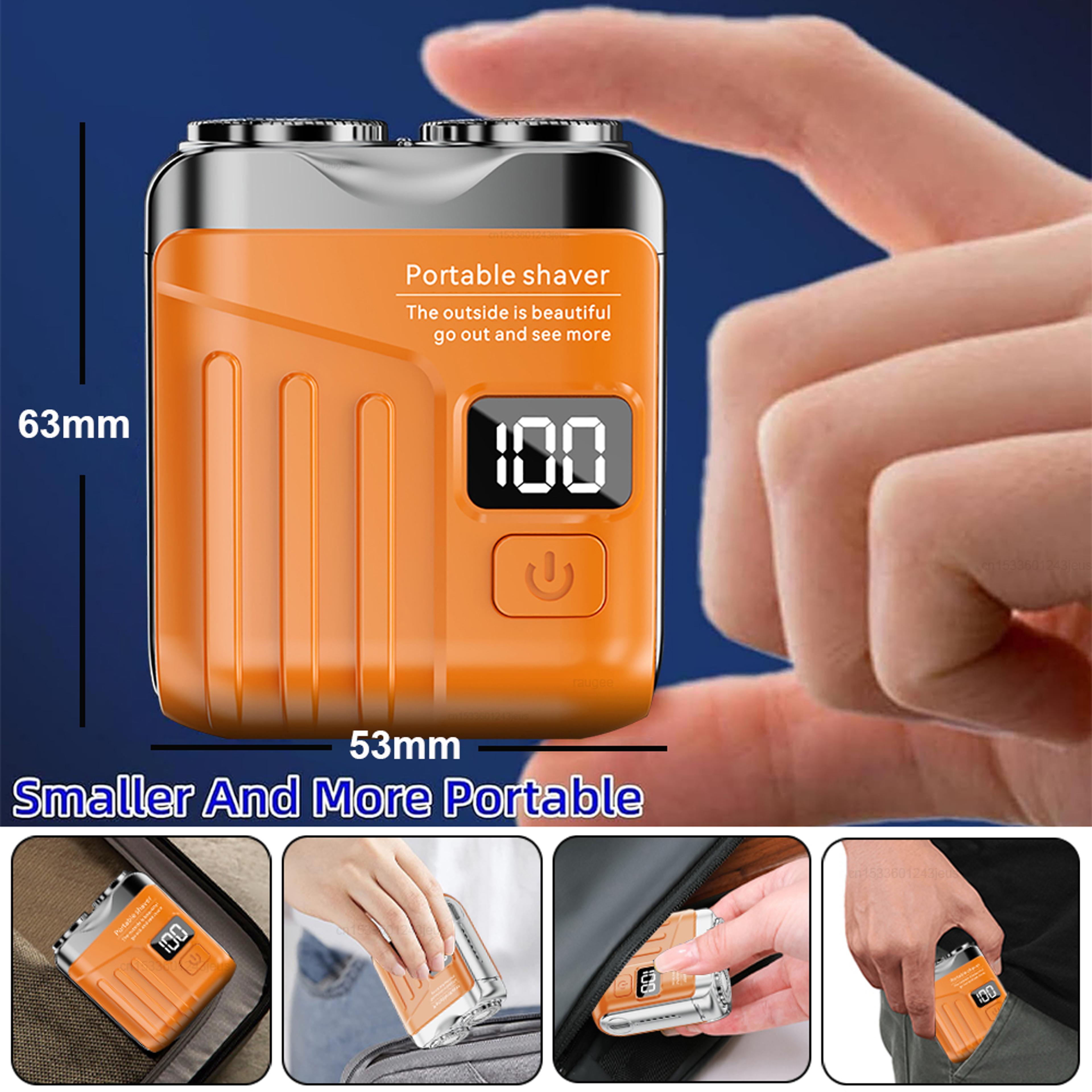 Rechargeable Electric Razor For Men Portable Beard Trimmer Digital Display Travel Shaver 5