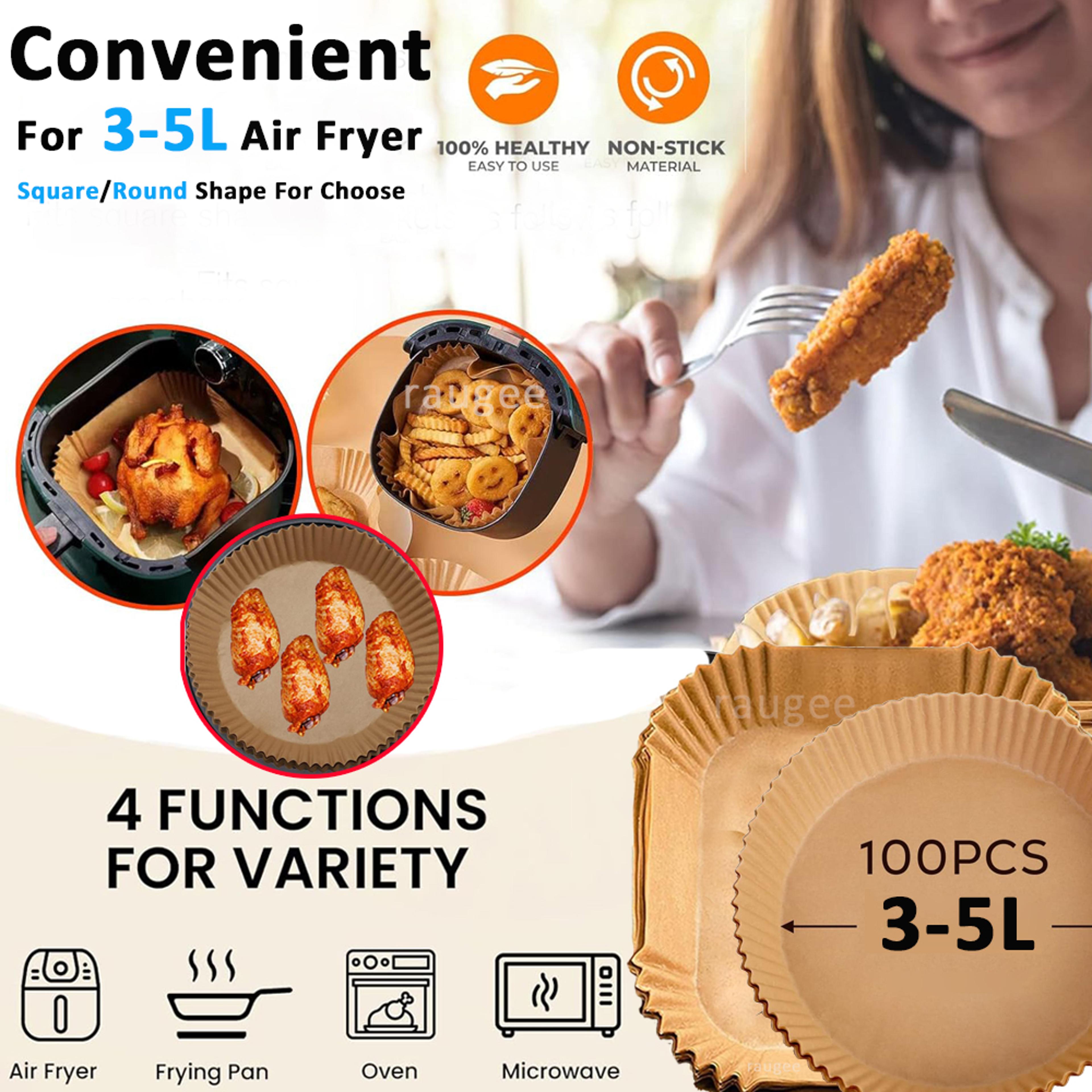 Oil Proof Isolation Paper Tray NonStick Air Fryer Baking Mat 3