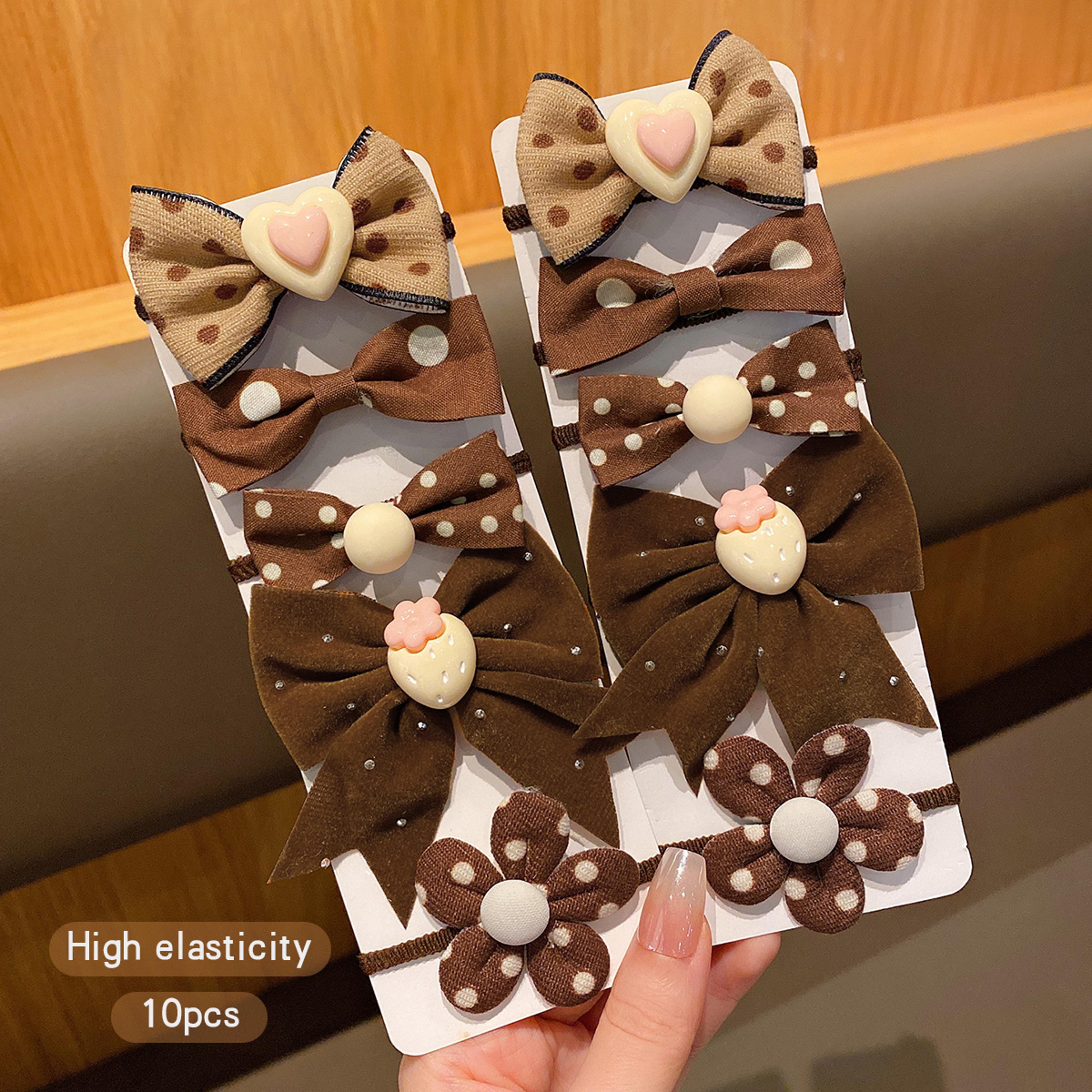 Rubber Band Hair Accessories Bow Flower Hair Rings Suitable For Daily Use Stylish Hair Ties 2