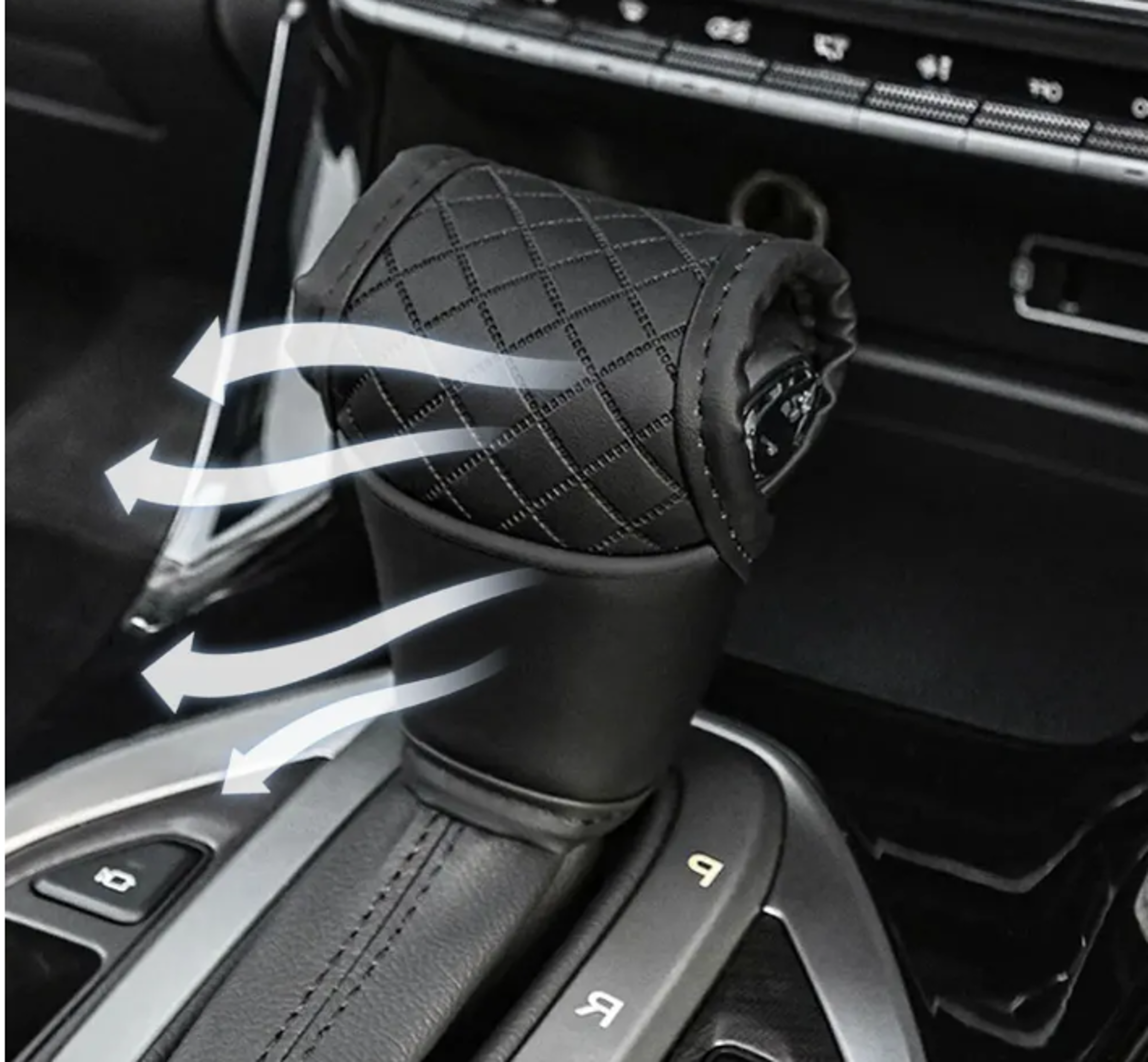 PU Leather Universal Car Gear Shift Cover NonSlip DustProof Shifter Knob Protector Interior Gear Le 5