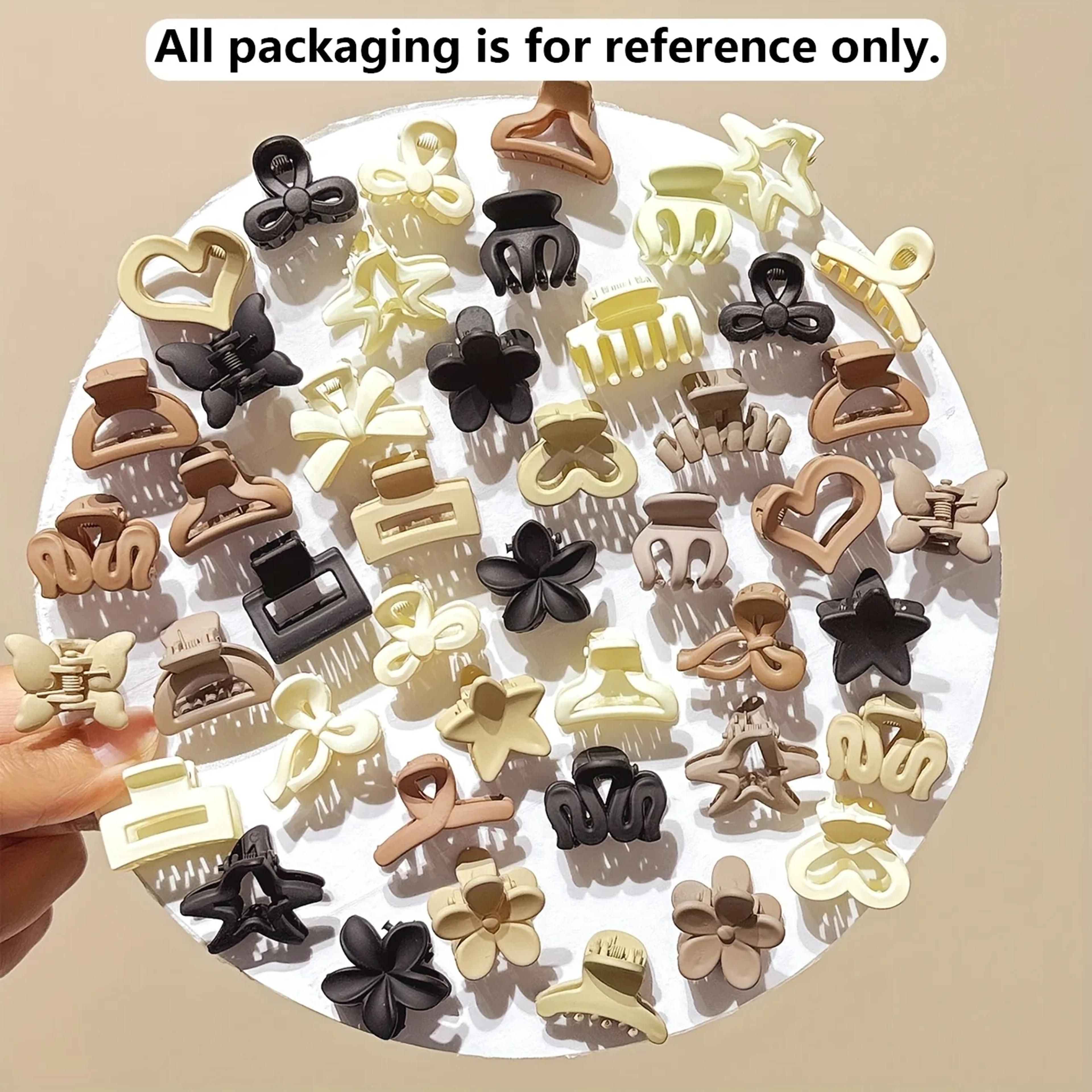 Cute Girl Accessories Beige Mixed Pack Small Clips Ideal For Daily Use Special Occasions Or Travel  2