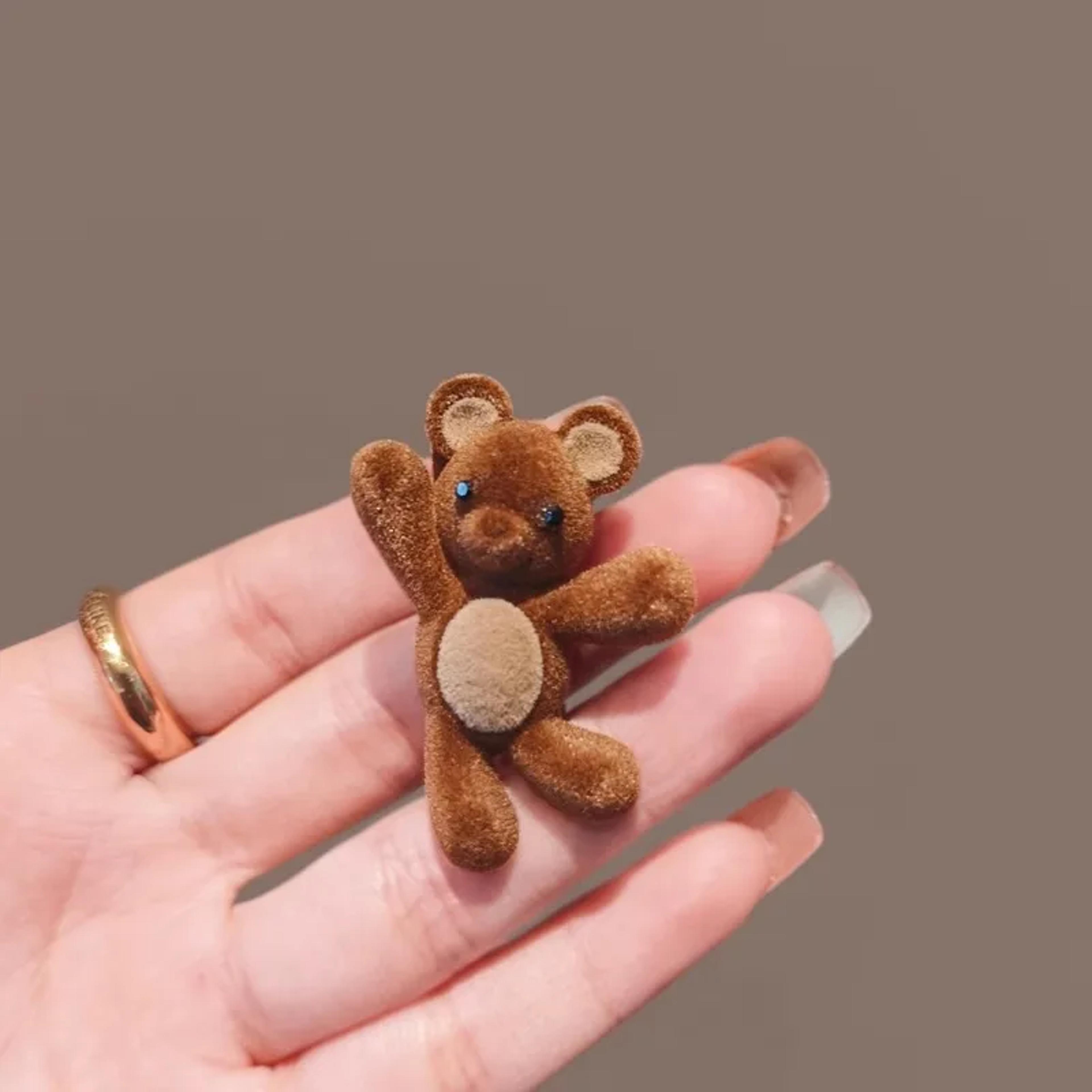 Sweet Cartoon Bear Hairpin Cute Flocking Metal Hair Clip Side Barrette Fashion Hair Accessories For 5