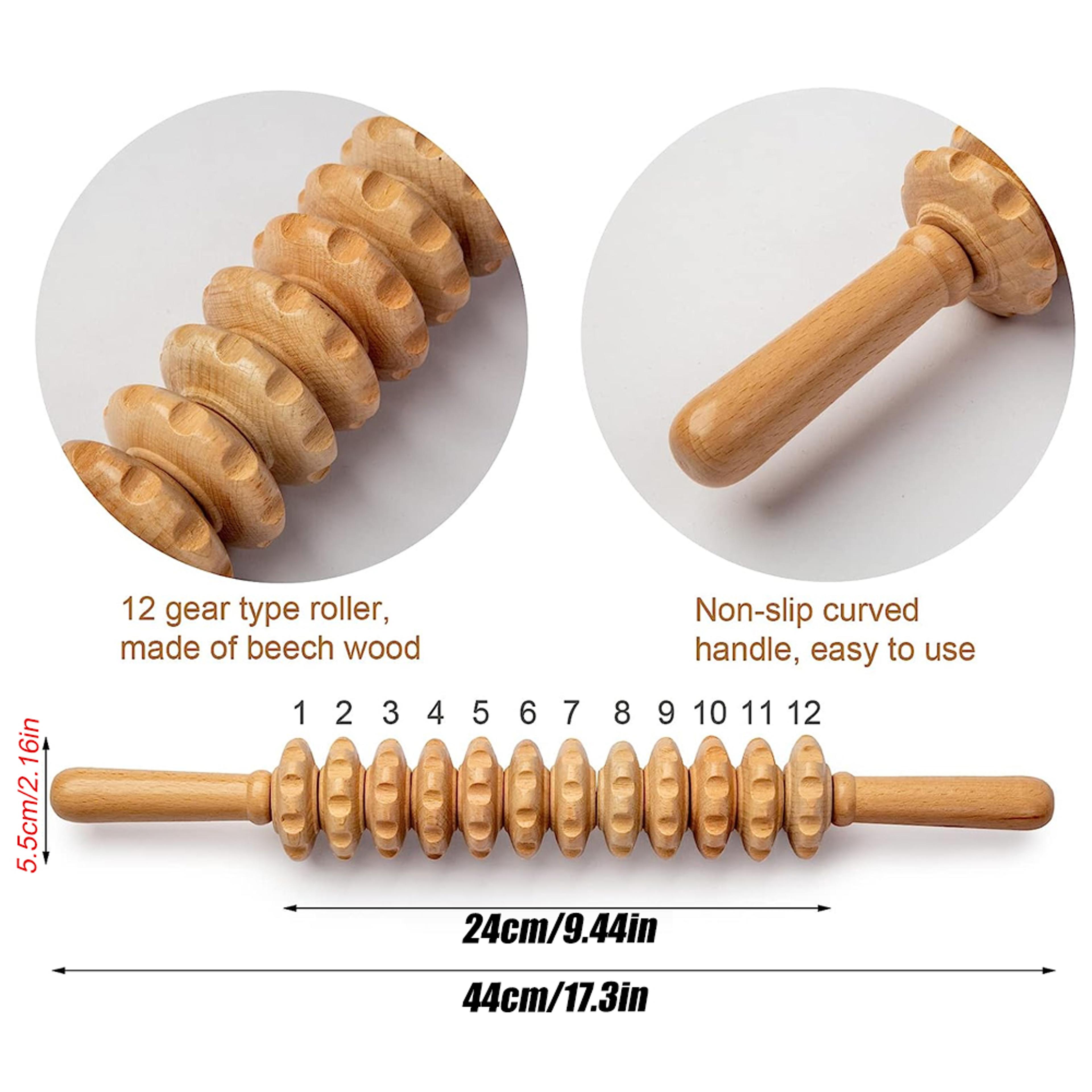 Lymphatic Drainage Massager Wood Therapy Roller Massage Tools Wooden Muscle Roller Stick 1