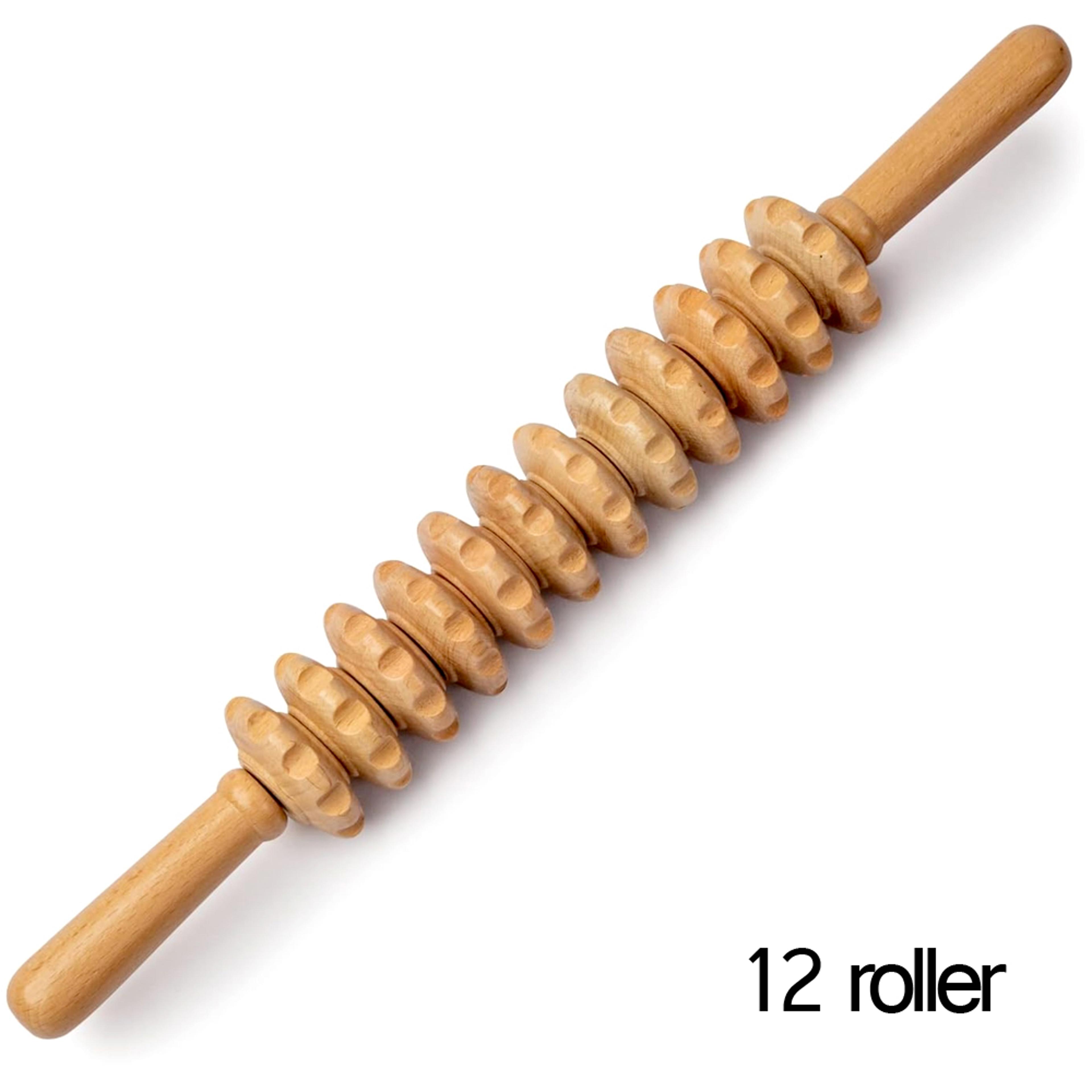 Lymphatic Drainage Massager Wood Therapy Roller Massage Tools Wooden Muscle Roller Stick 5