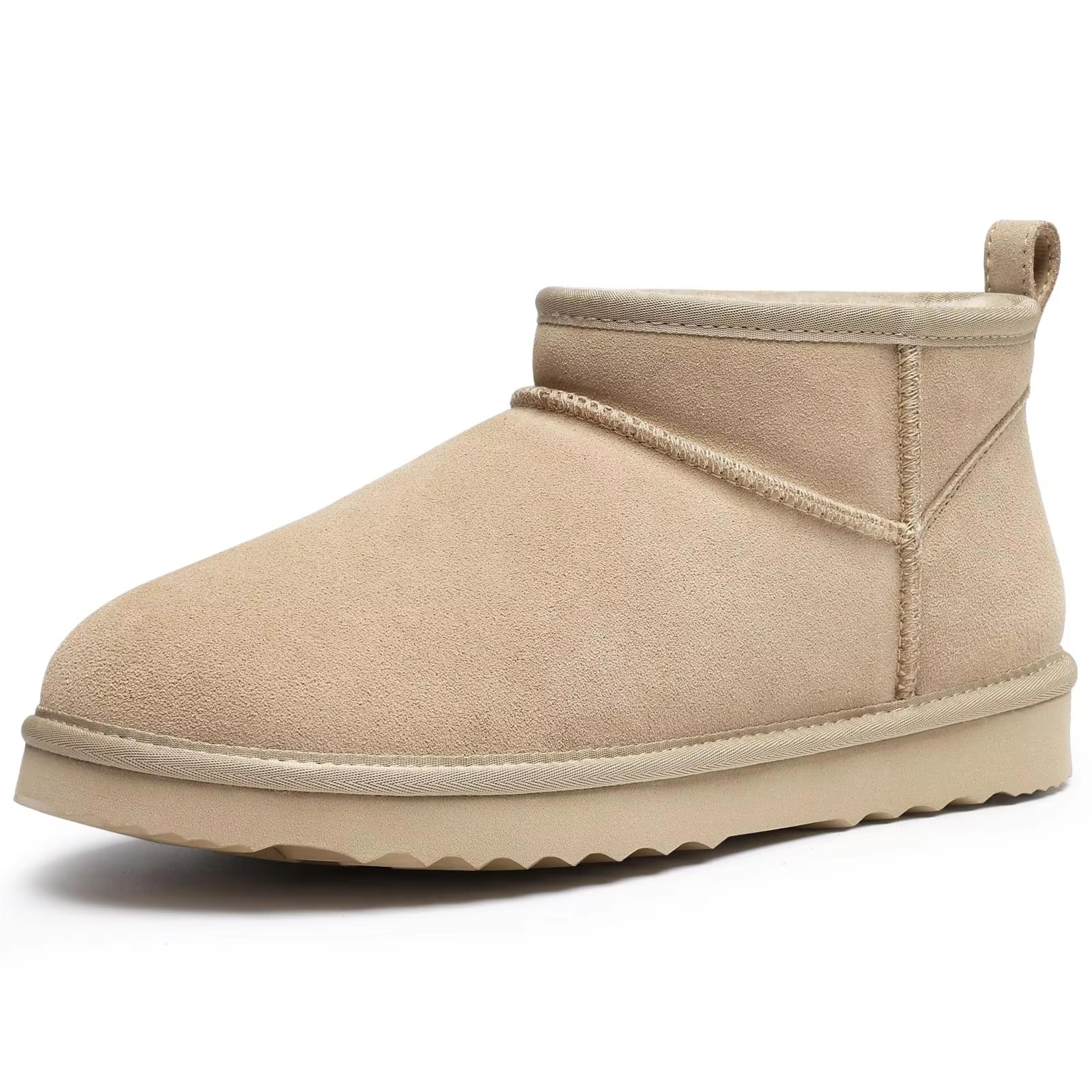 Crestar Women Suede Mini Boots Comfortable Fuzzy Boots For Ladies Fur Lined Snow Boots Winter Outdo 5