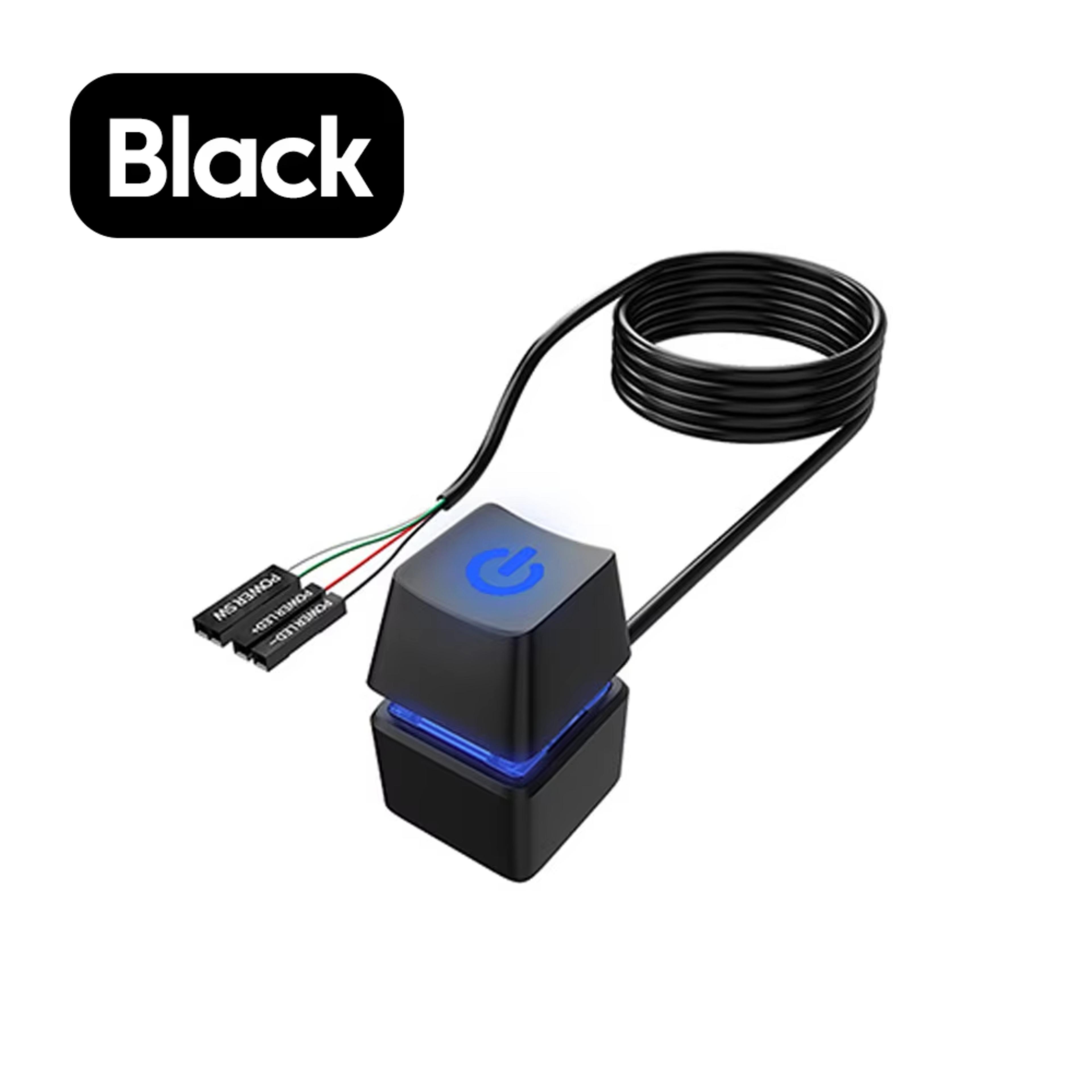 PC Motherboard Power OnOff Button Computer Desktop Switch LED Lights Extension Cable For Office Use 6