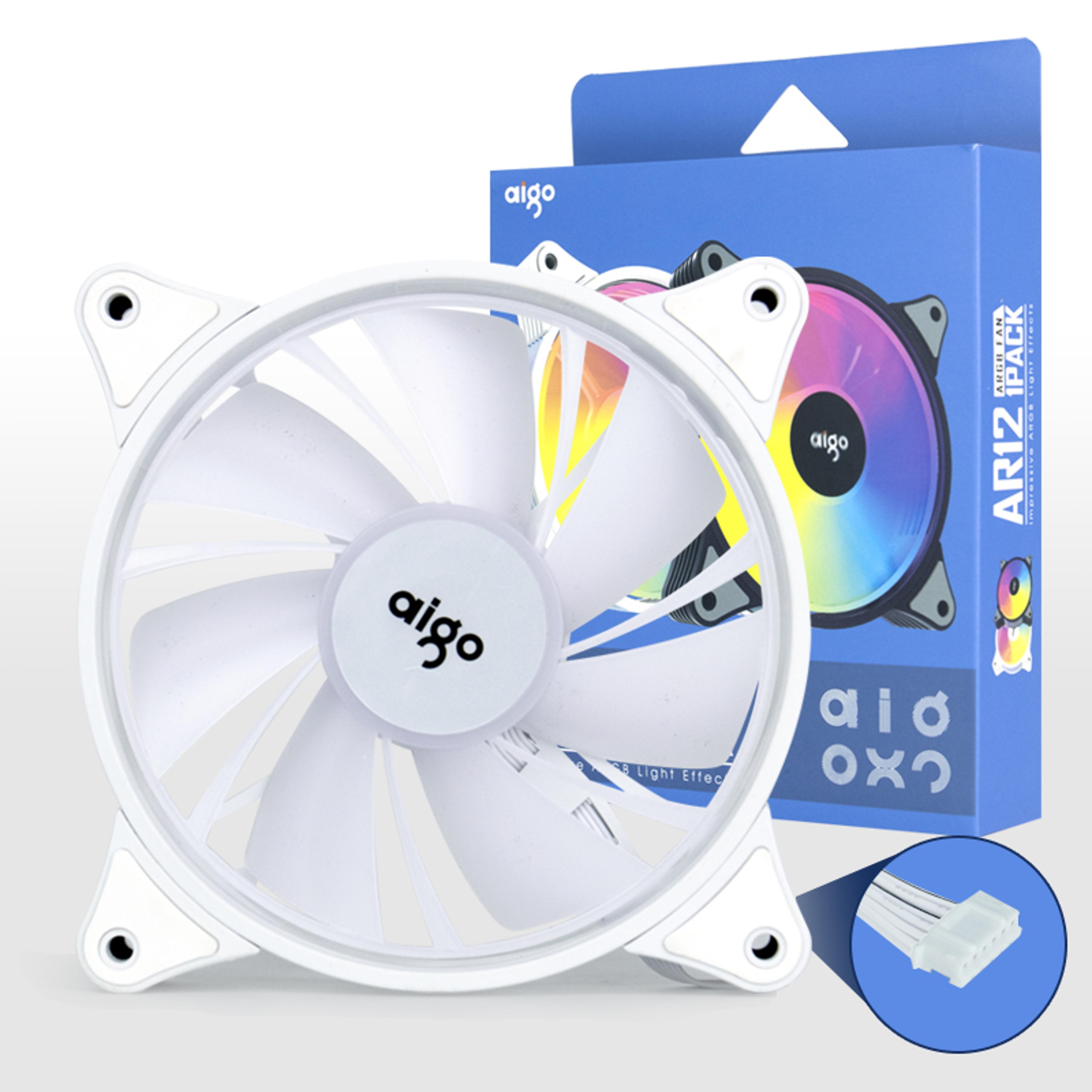 White PC Cooling Fan Adjustable RGB Led Mute Ventilador RGB Fans With Speed Control 0
