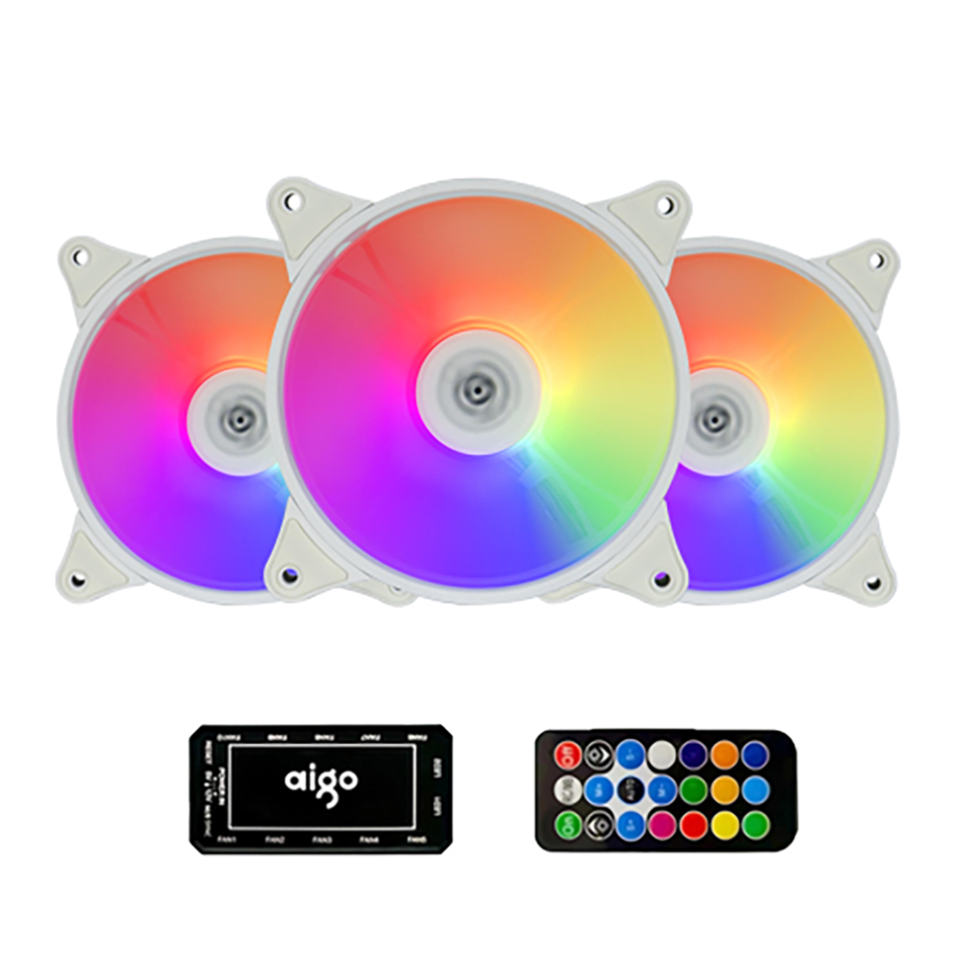 White PC Cooling Fan Adjustable RGB Led Mute Ventilador RGB Fans With Speed Control 6