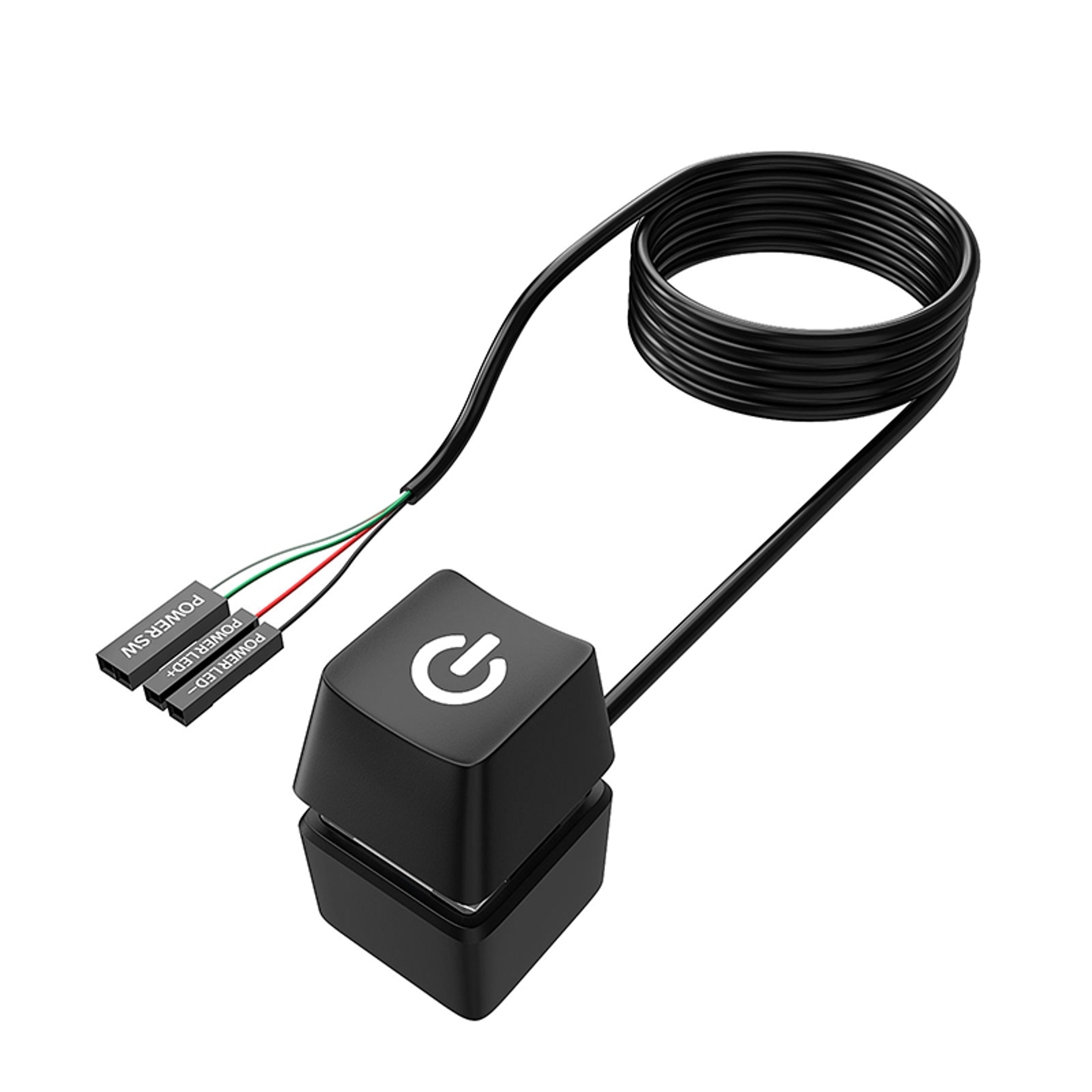 LED PC Motherboard External Start Button 18m Cable For Computer Desktop Power OnOff 6