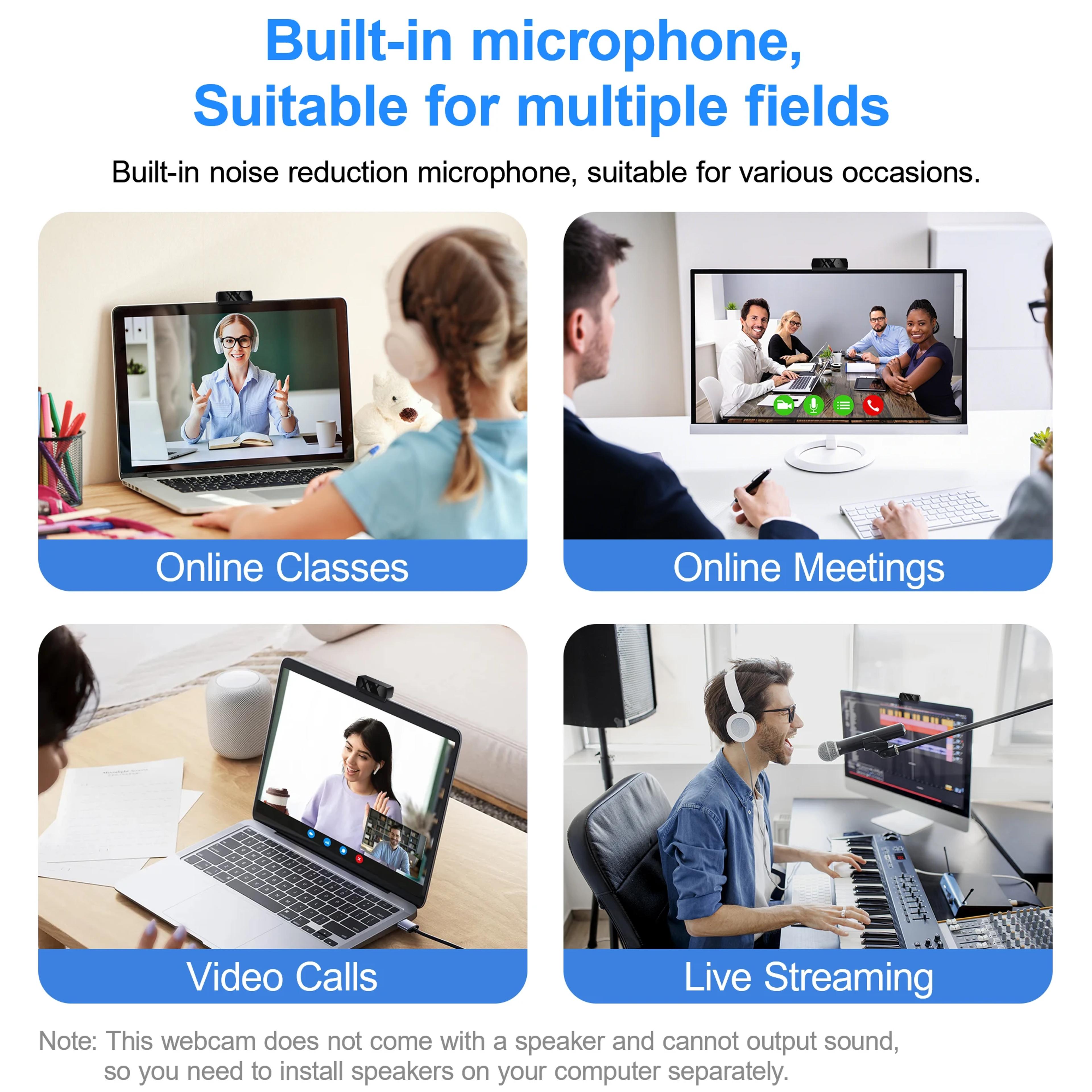 USB Web Camera With Microphone HD 1080P Autofocus Camera For PC Laptop Live Streaming  Video Calls 5