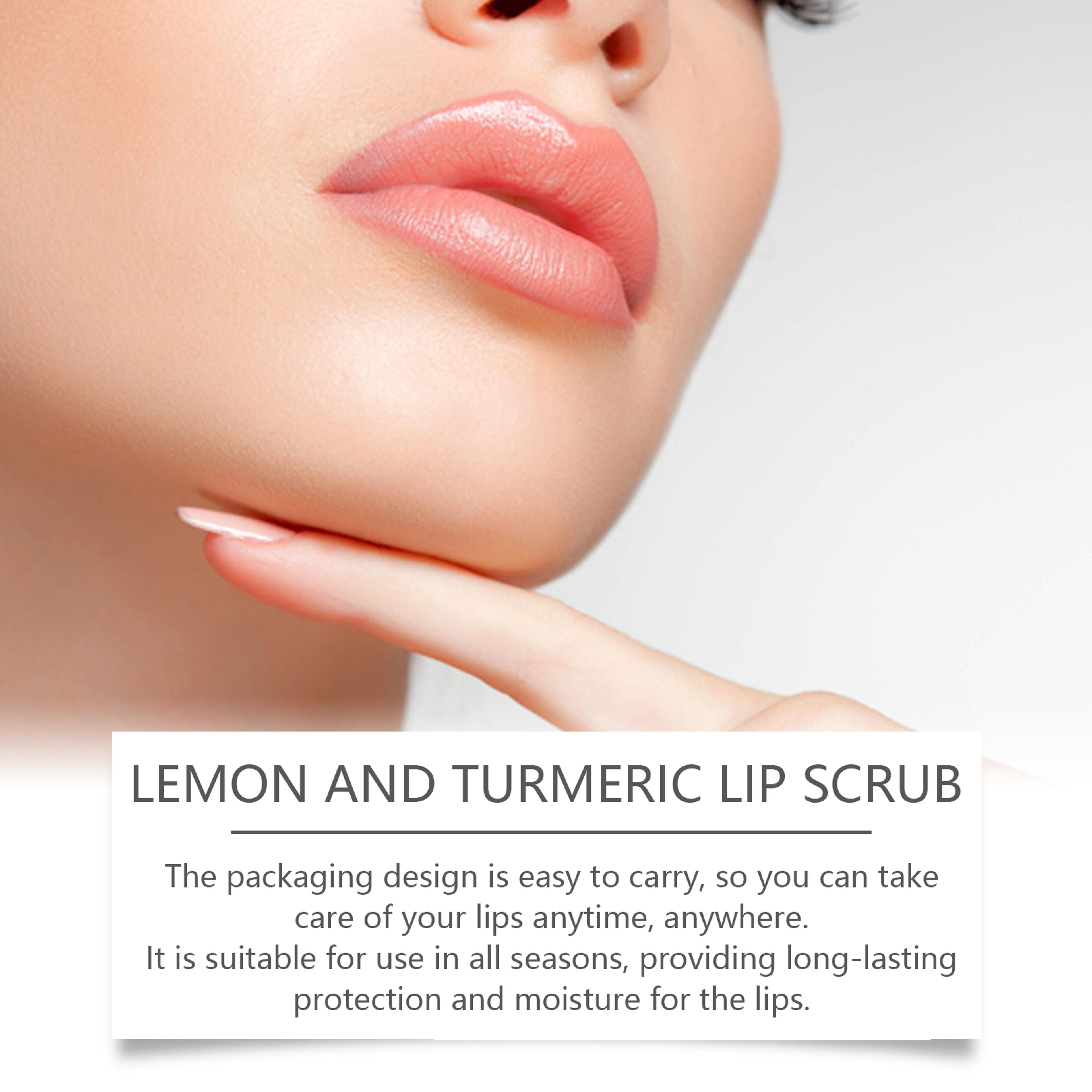Turmeric Lip Scrub For Exfoliating Dead Skin Removal Fade Lip Lines Reduce Melanin Moisturizing Nou 2