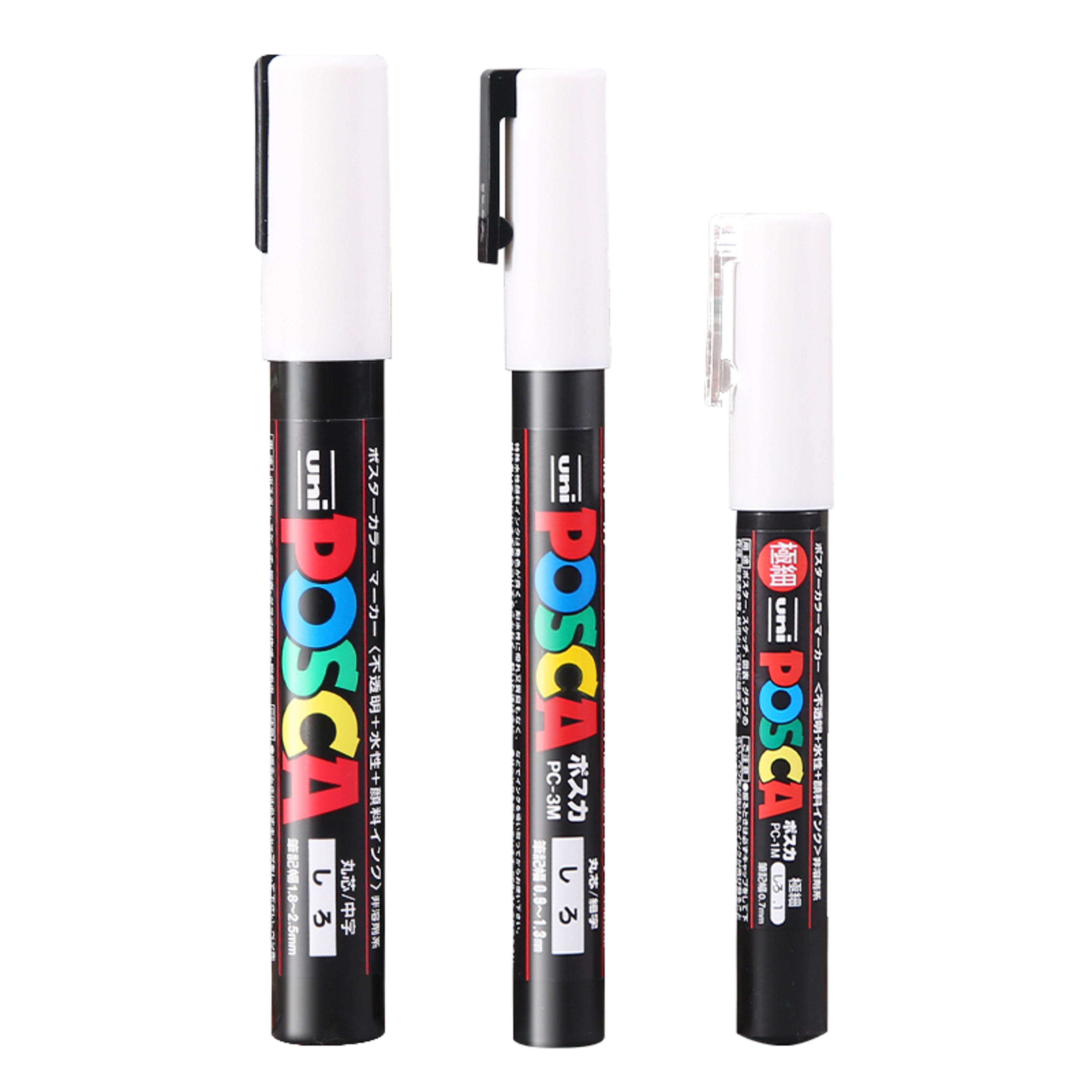 Uni Posca White Markers Acrylic Waterproof Permanente Paint Pen POP Poster Advertising Art Supplies 1