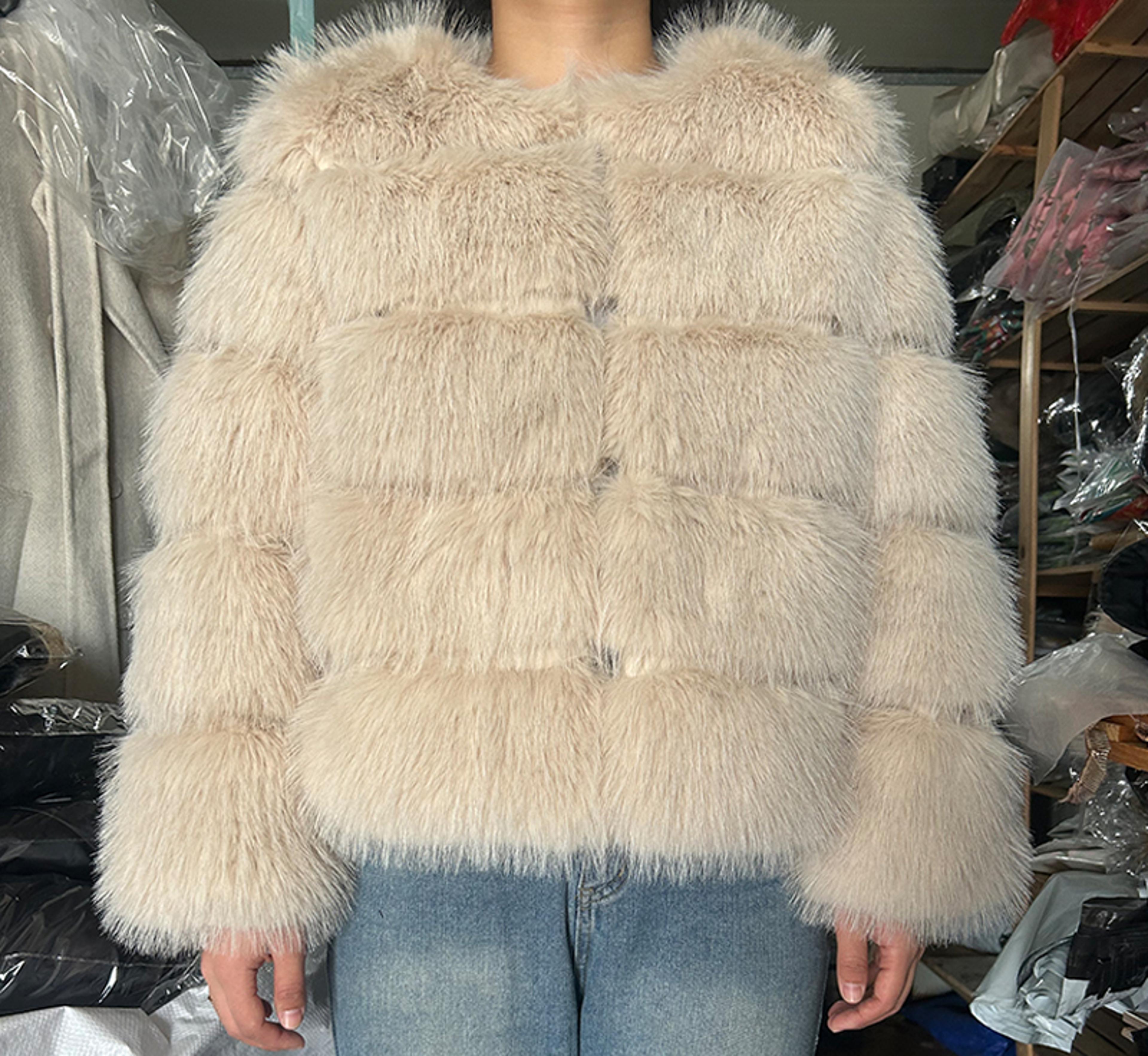 Luxury Faux Fur Coat 2024 Winter Fluffy Jacket For Women Thick Warm Raccoon Style Outwear 17