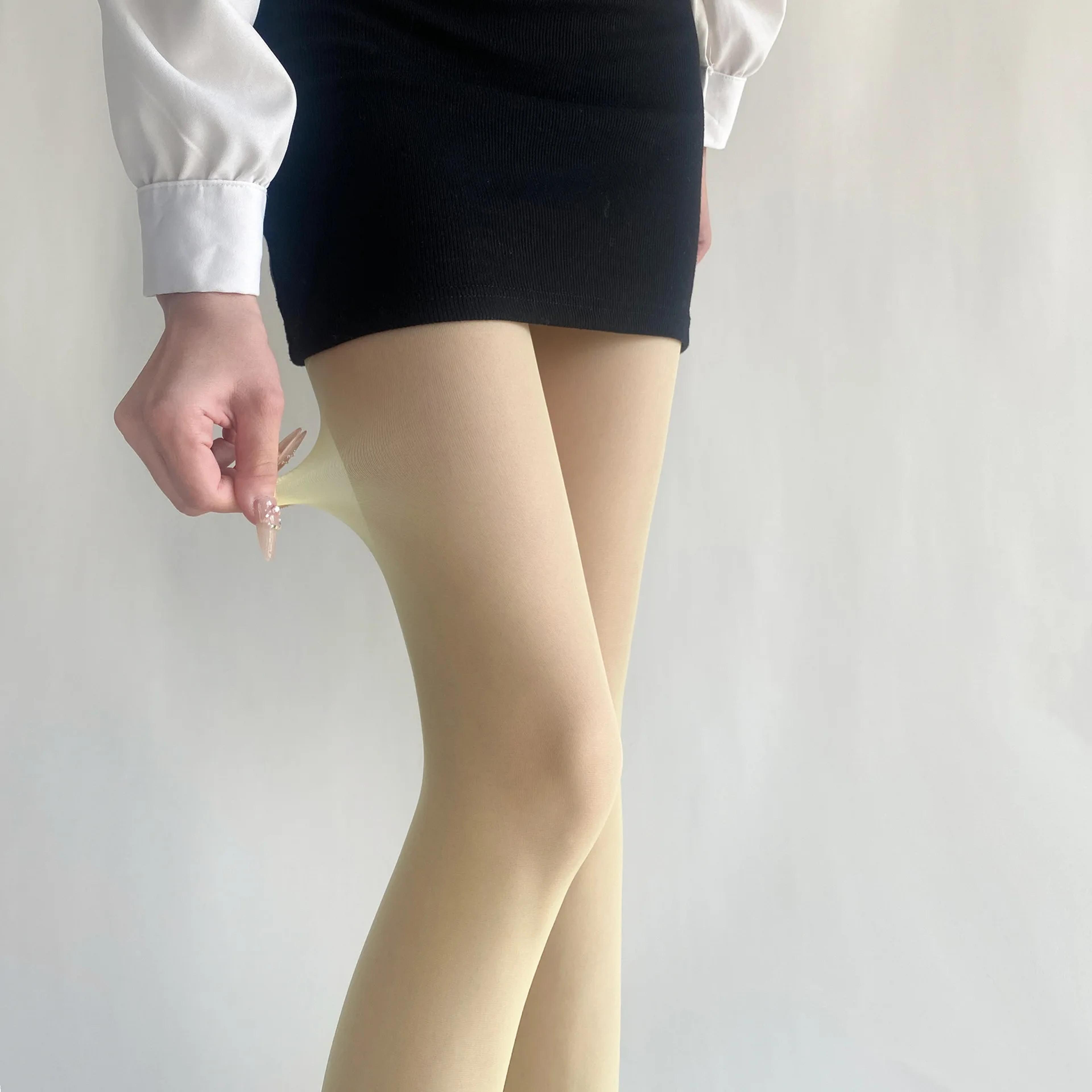 Velvet Touch Thigh High Stockings Ultra Thin Nylon Tights For Women Sexy Body Hosiery Pantyhoses 6