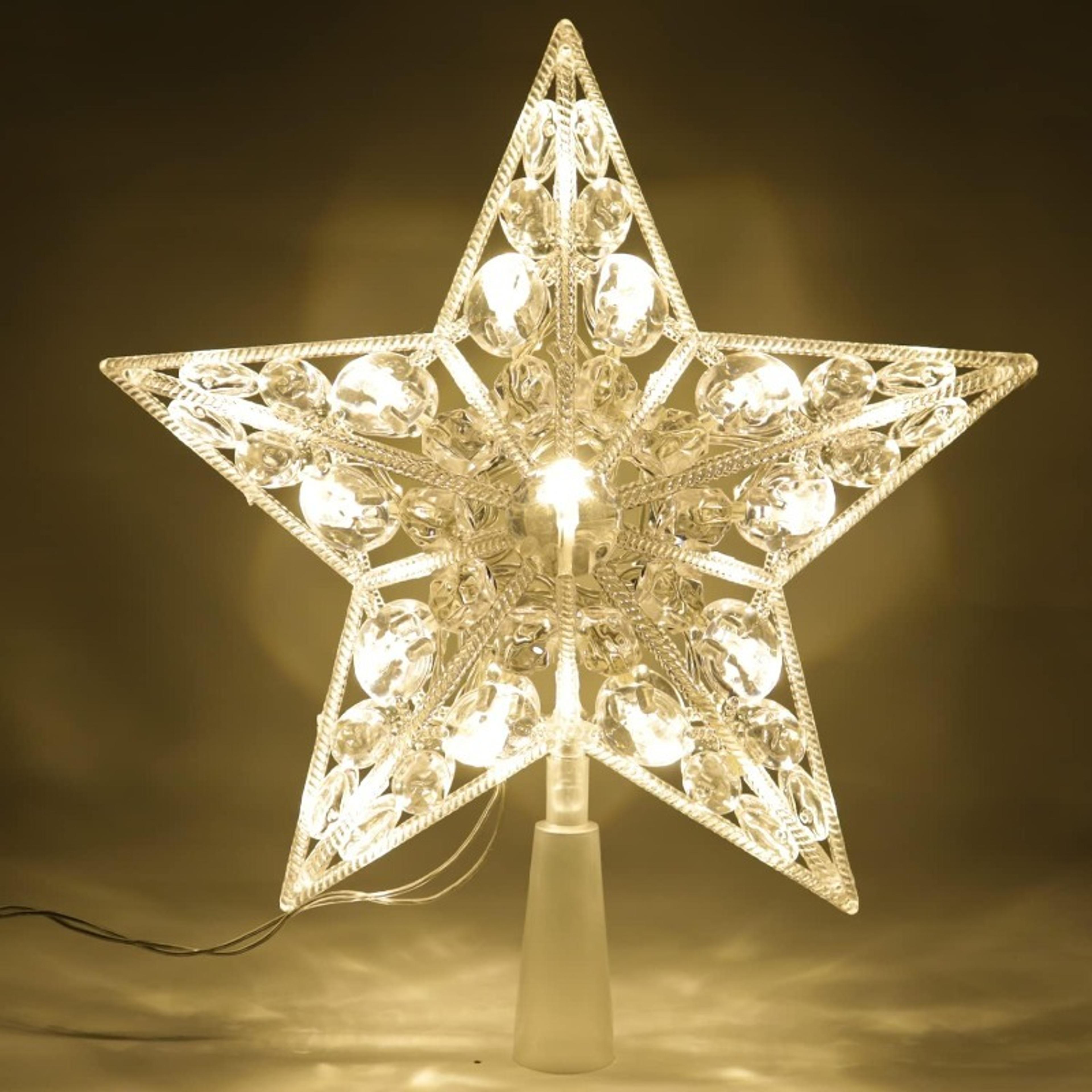 warm white lights led shining lamp, christmas tree decoration stars, topstar , home room decor for xmas festival
