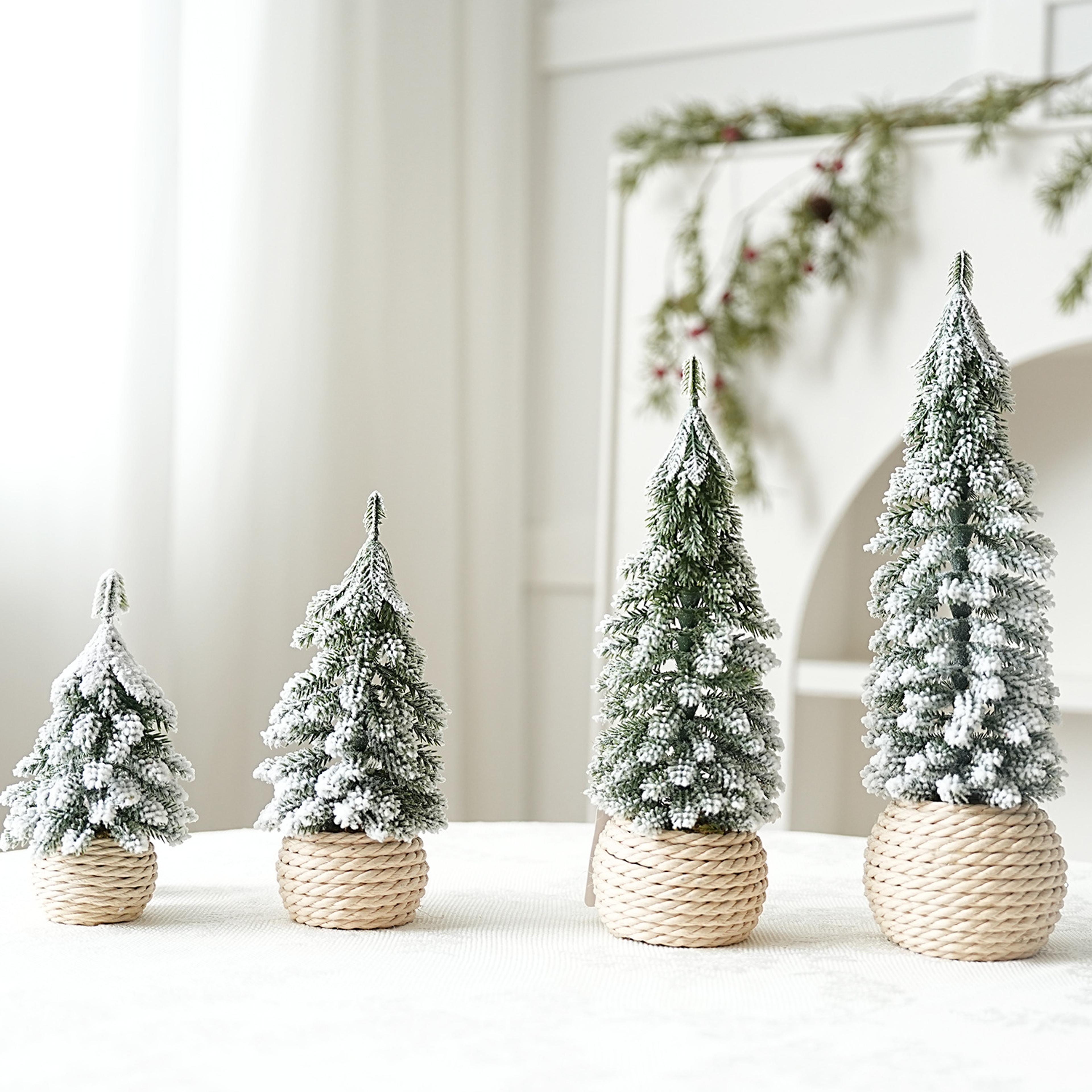 Mini Small Desktop Christmas Tree Ornament PE Flocked Small Tree Desktop Decoration Christmas Tree  1