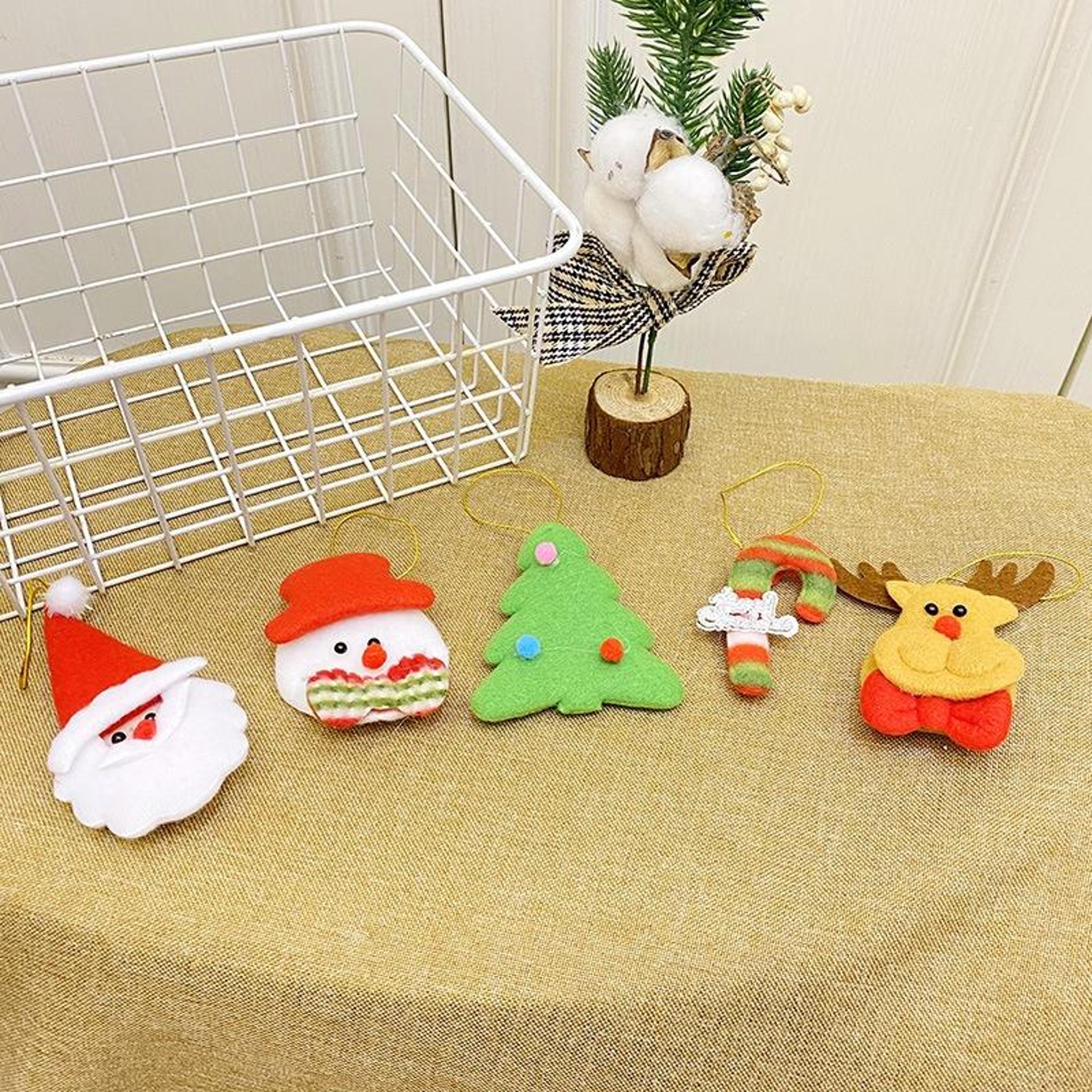 Felt Small Cute Snowman Elderly Pendant New Christmas Tree Decoration Set Star Top Decoration Chris 4