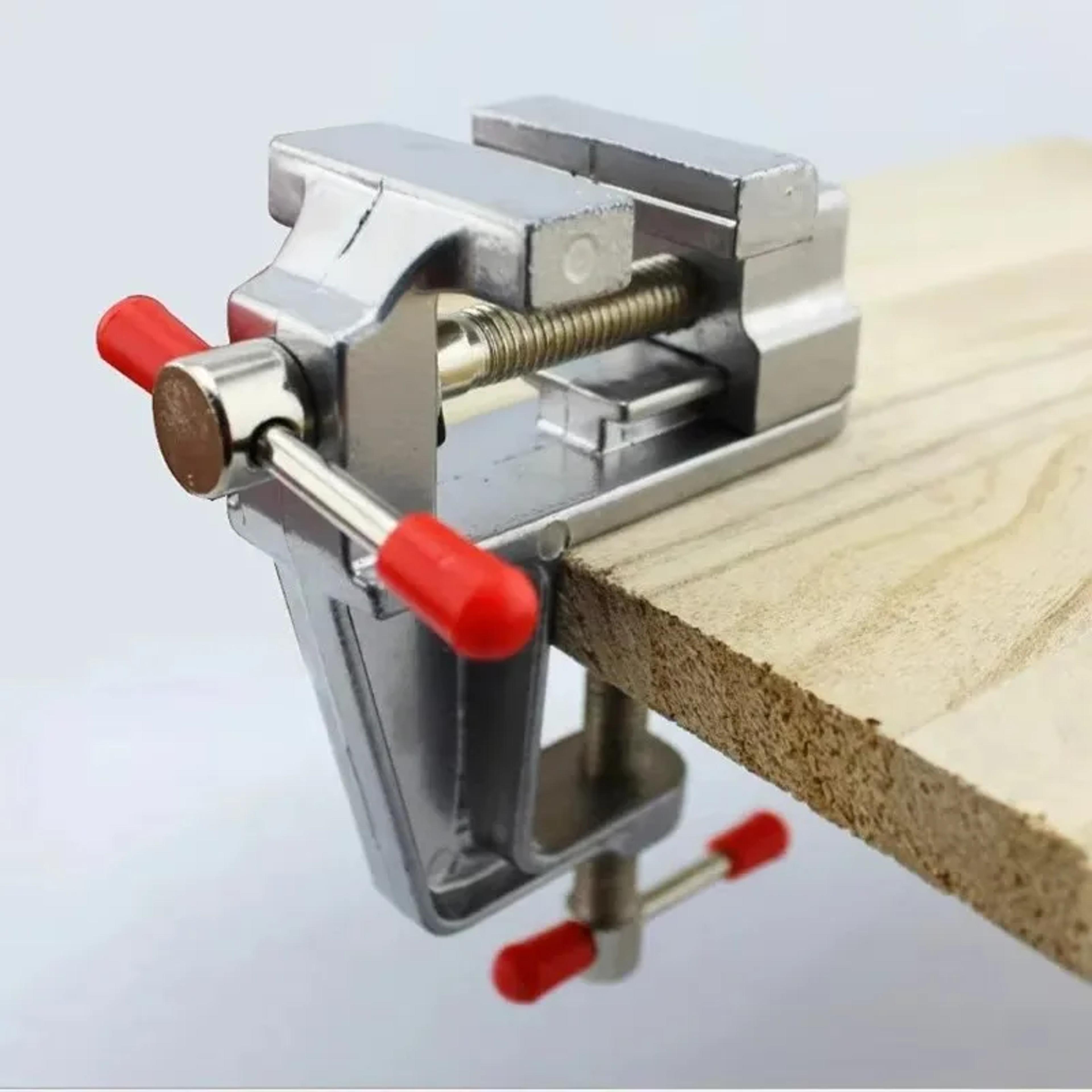 aluminum miniature small jewelers, mini bench vise multi functional, hobby clamp on table flat pliers tool vice