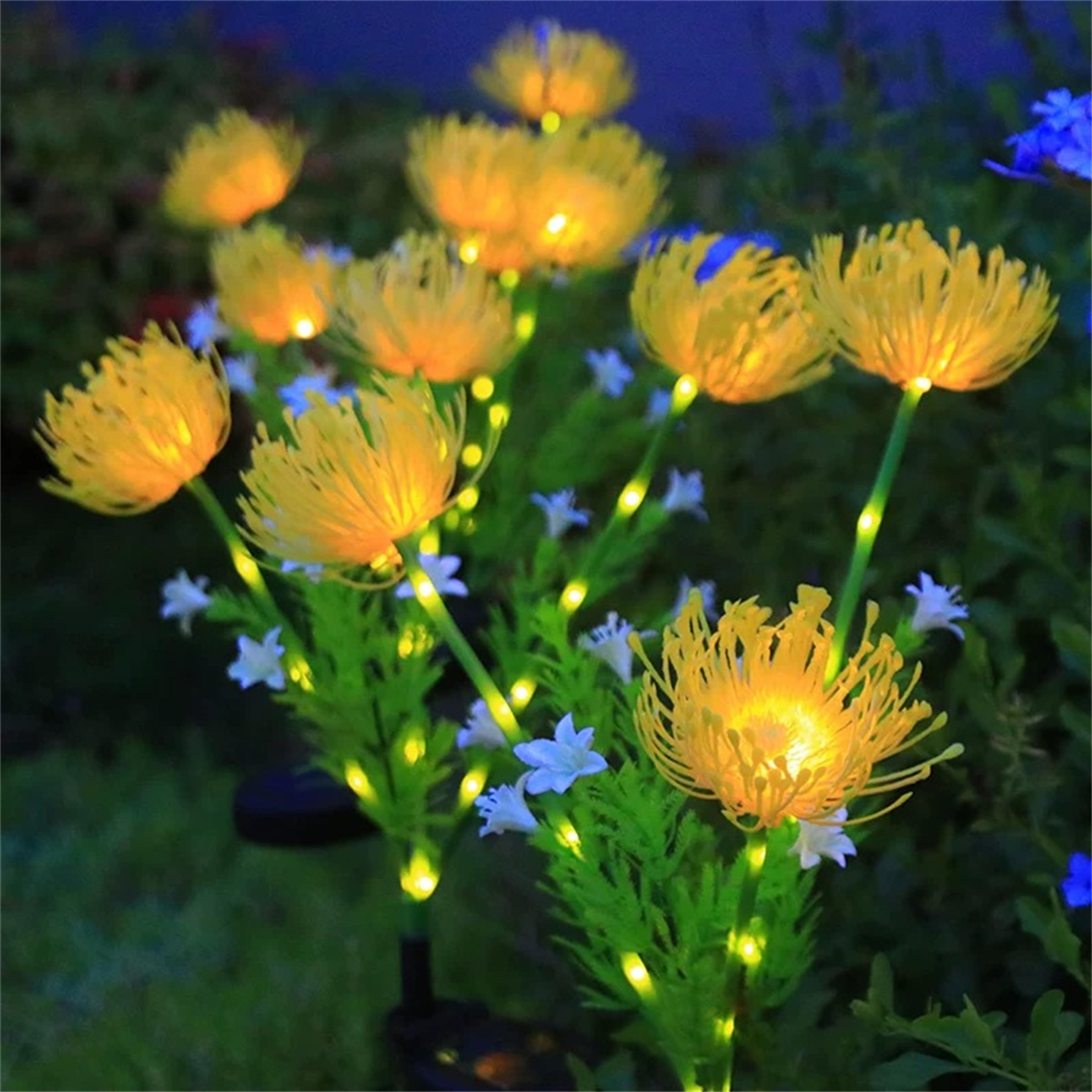 Solar Powered Shore Flower Ground Lamp Waterproof Outdoor Courtyard Lawn Decoration 4