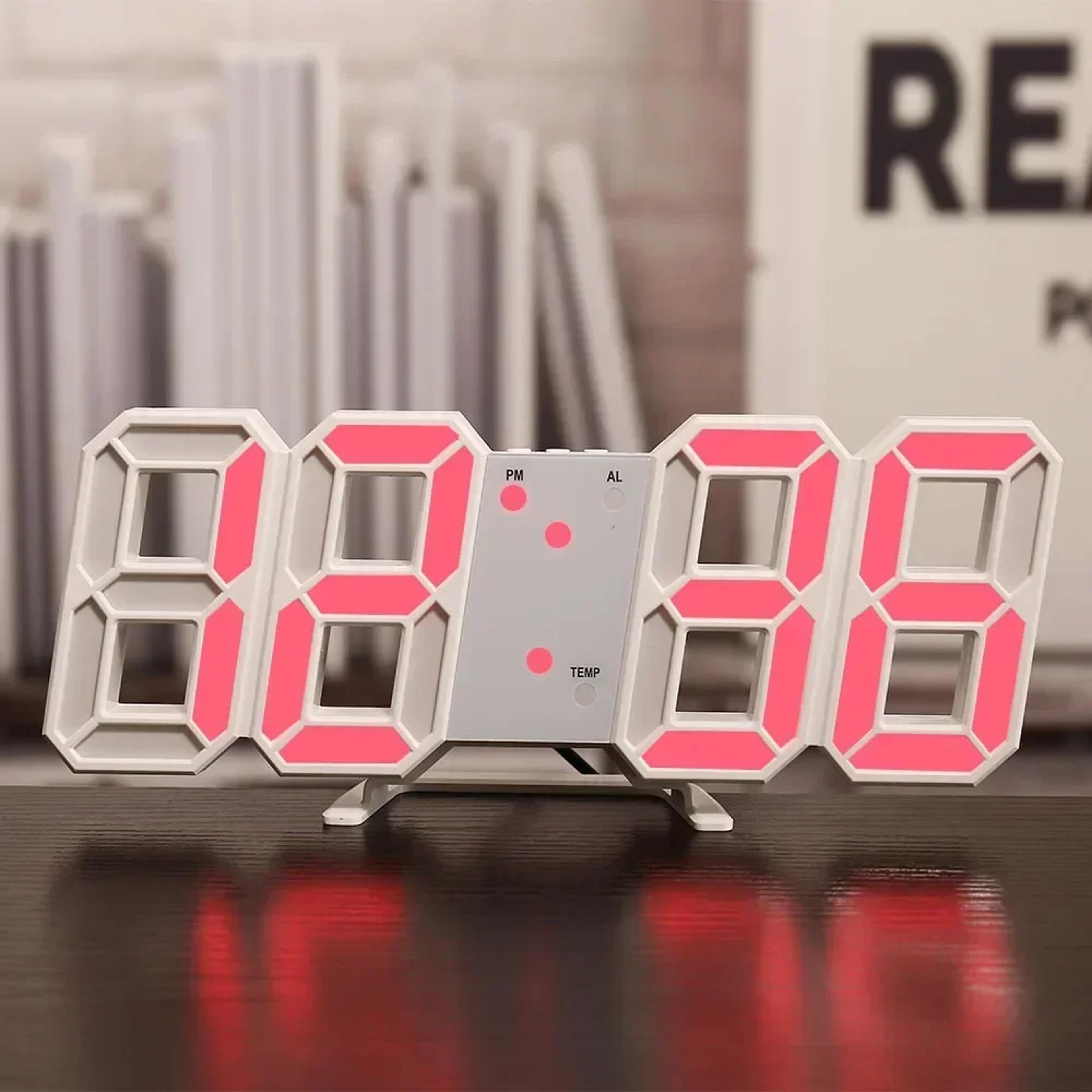 Adjustable LED Digital Clock Wall Decoration Glow Night Mode For Bedroom Aesthetic Room Decor Watch 8