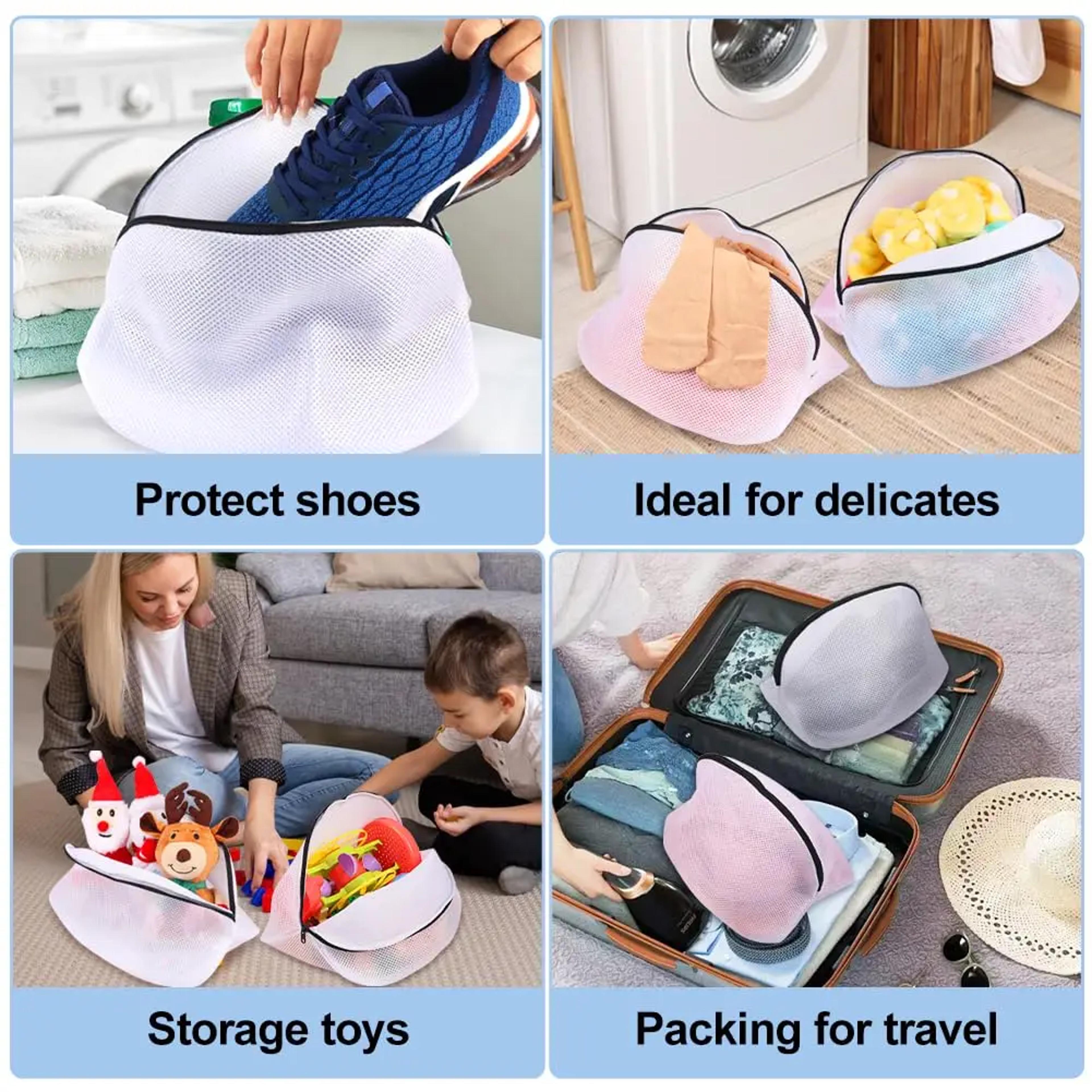 Shoe Washing Bag Zip Closure Storage Bags For Running Shoes Sneakers And Bras Organizer 4
