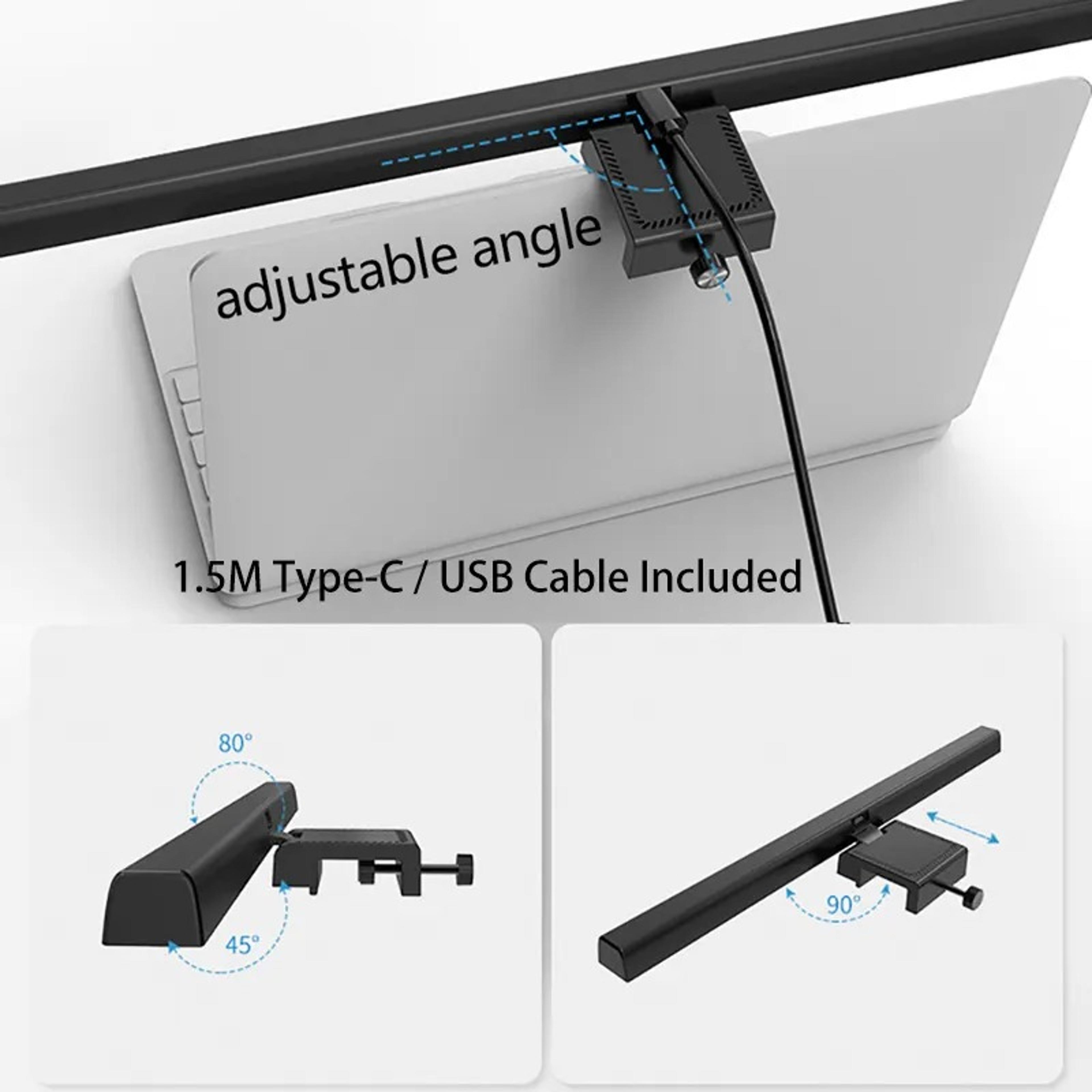 USB Powered EyeCare Desk Lamp LED Computer PC Monitor Light Bar Stepless Dimming Reading Table Lamp 4