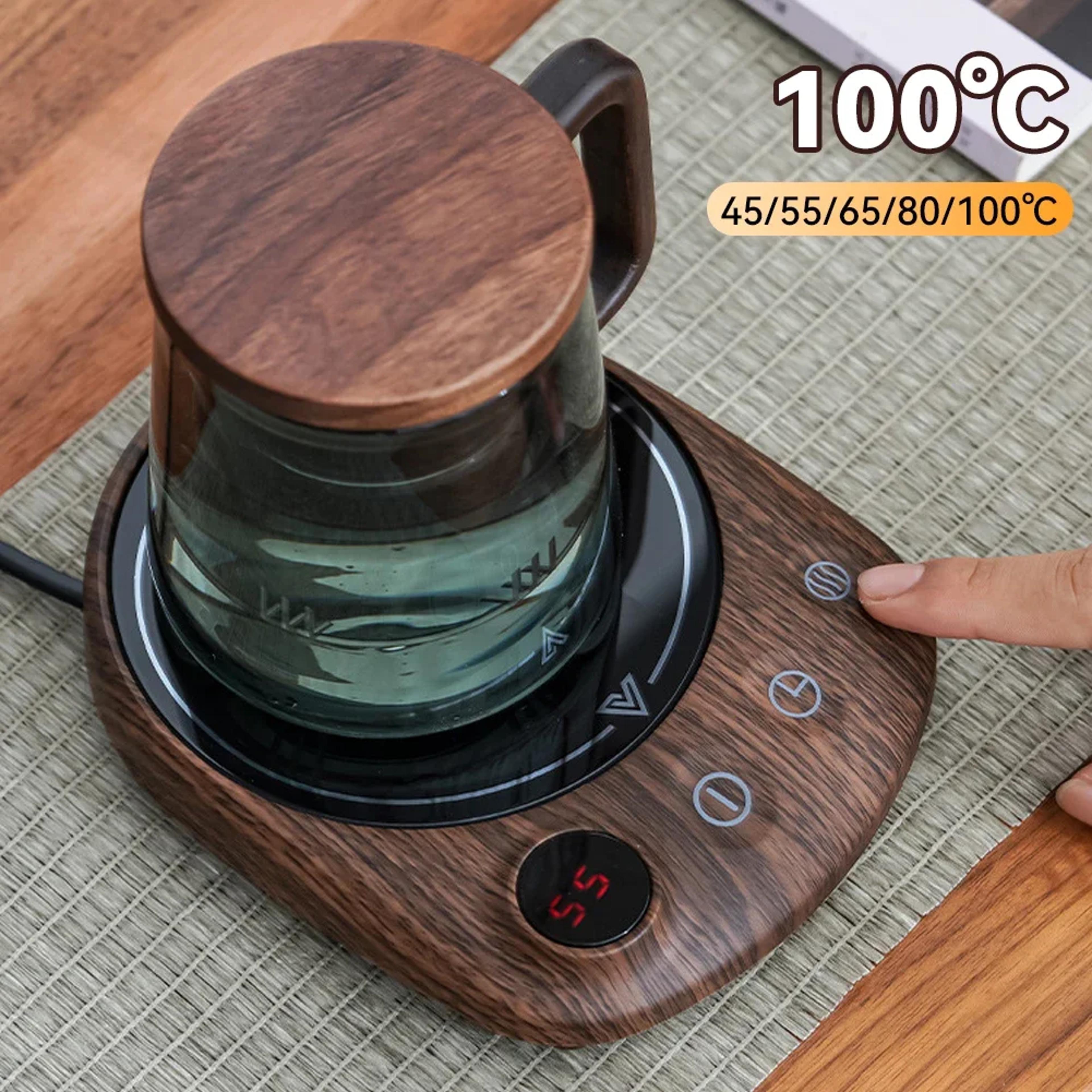Smart Milk Tea Coffee Cup Mug Warmer For Desk Electric Beverage Heating Plate With Timer Automatic  1