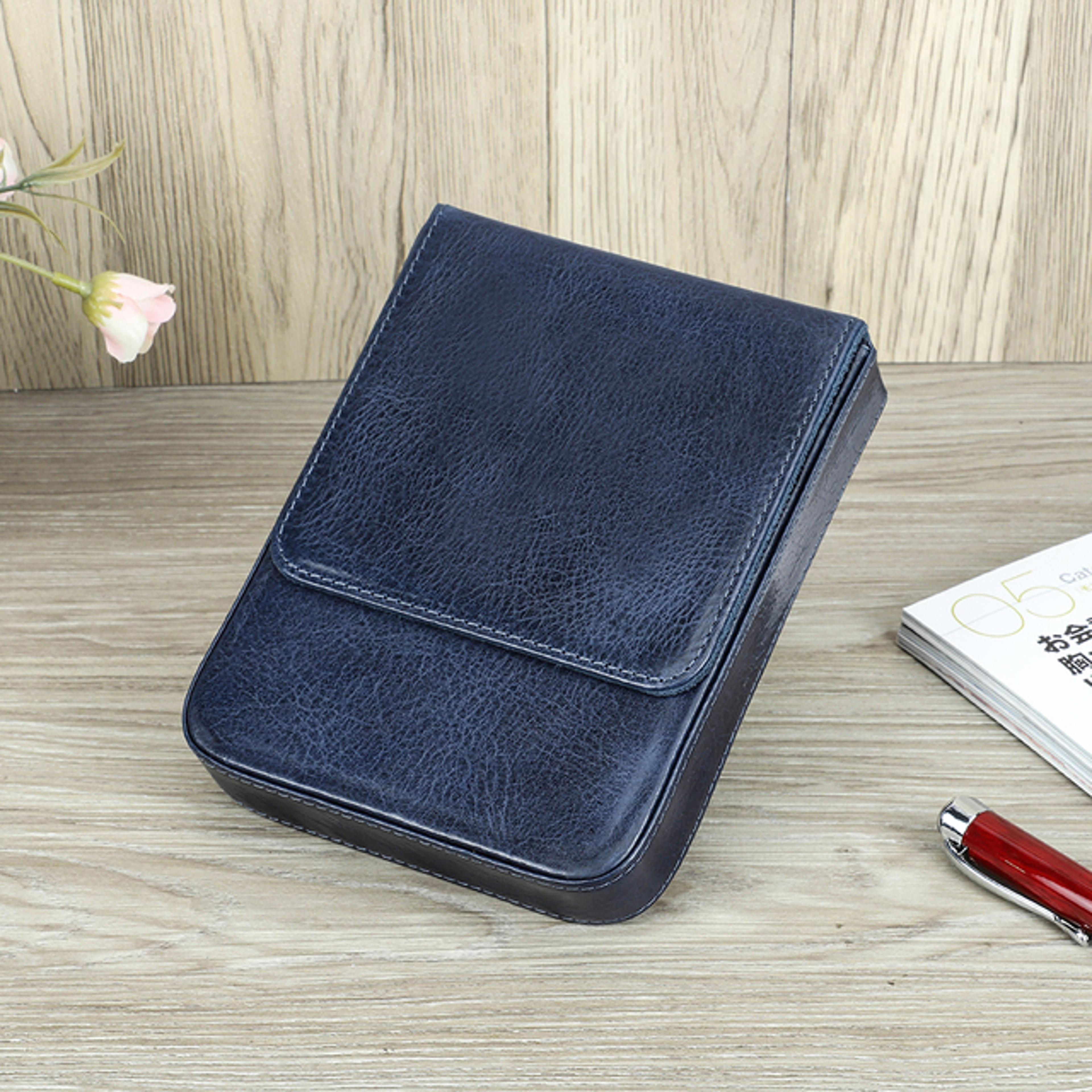 Handmade FAMILY Fountain Pen Case Leather Holder Retro Pen Box Pen Pouch Organizer For Men Women Bo 8