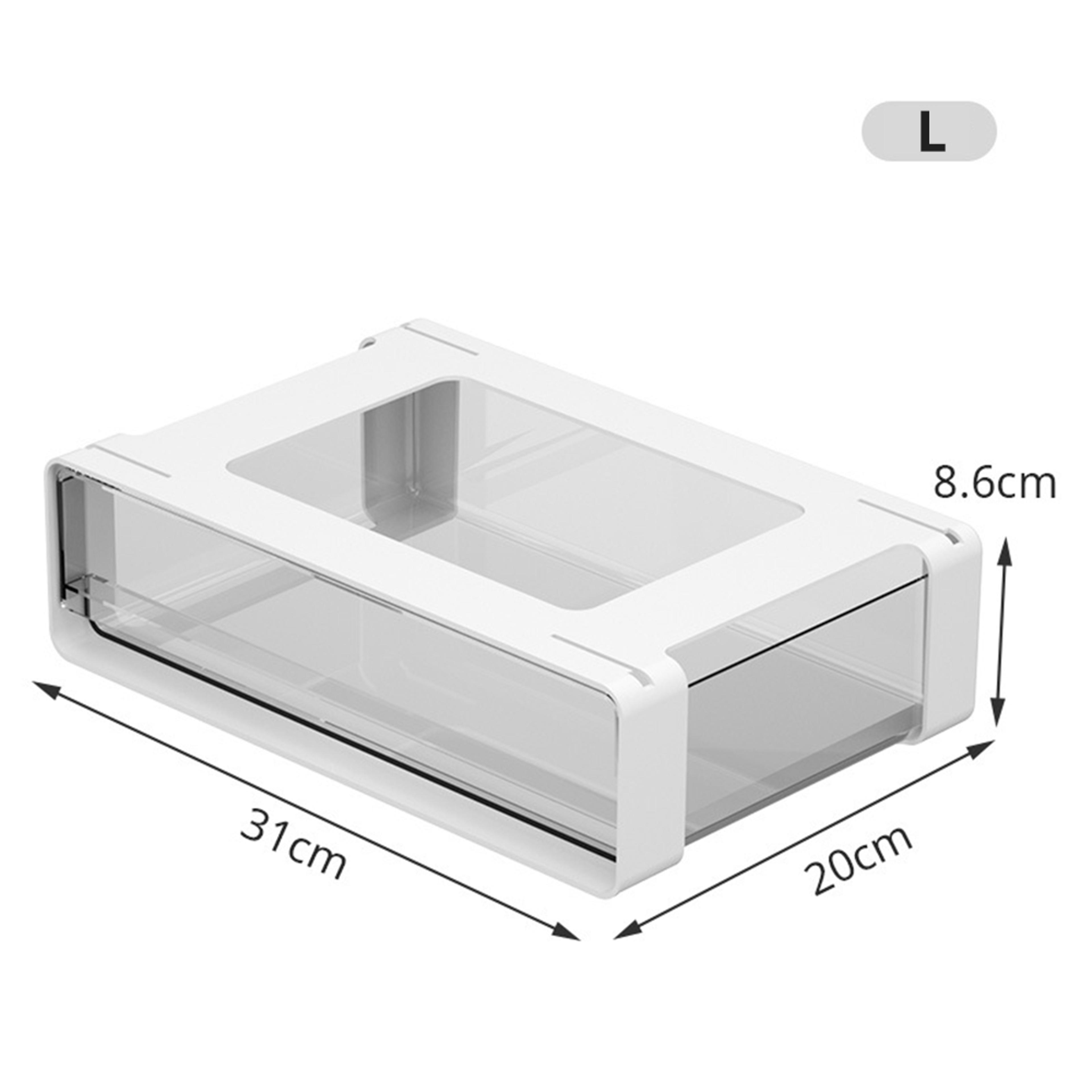 Hidden SelfAdhesive Drawer Storage Box Under Table Cabinet Office Desk Storage Rack Cosmetics And S 6