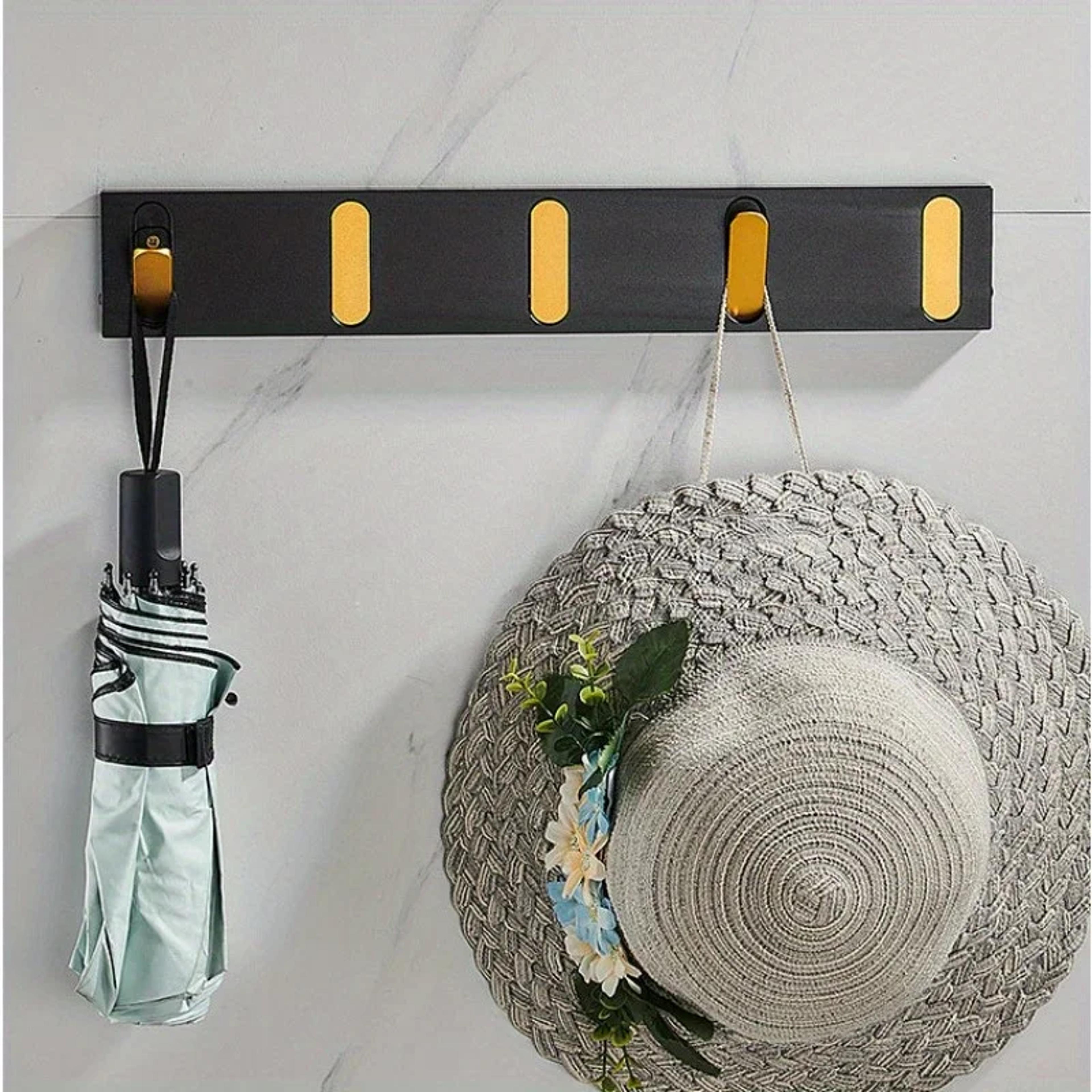 folding coat hook for bathroom, invisible wall mounted hook, fitting room behind the door, no punching, space-saving row