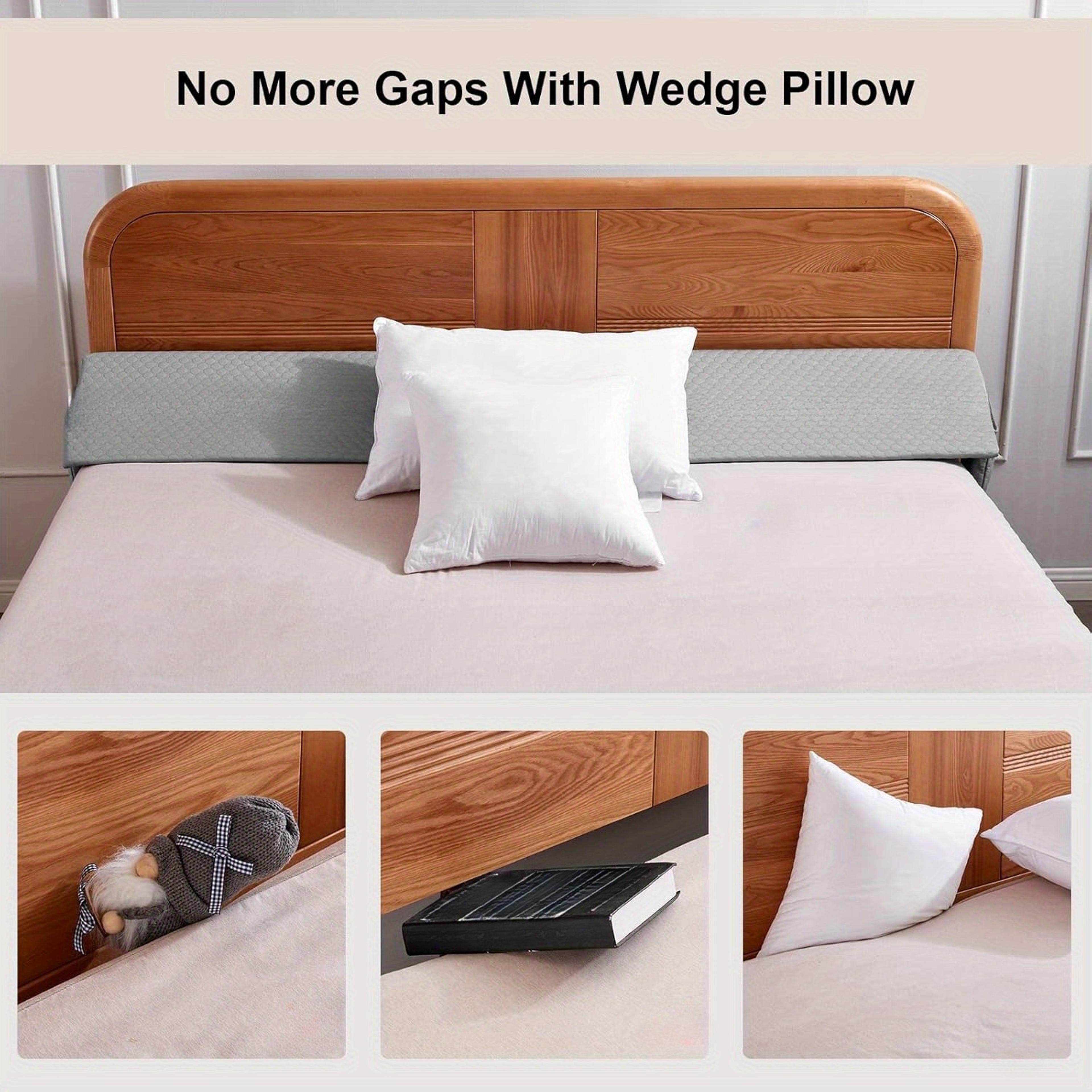 Comfortable Bed Wedge Pillow  Removable Cover Backrest Support Sleep Headboard Filler For Bedroom C 2