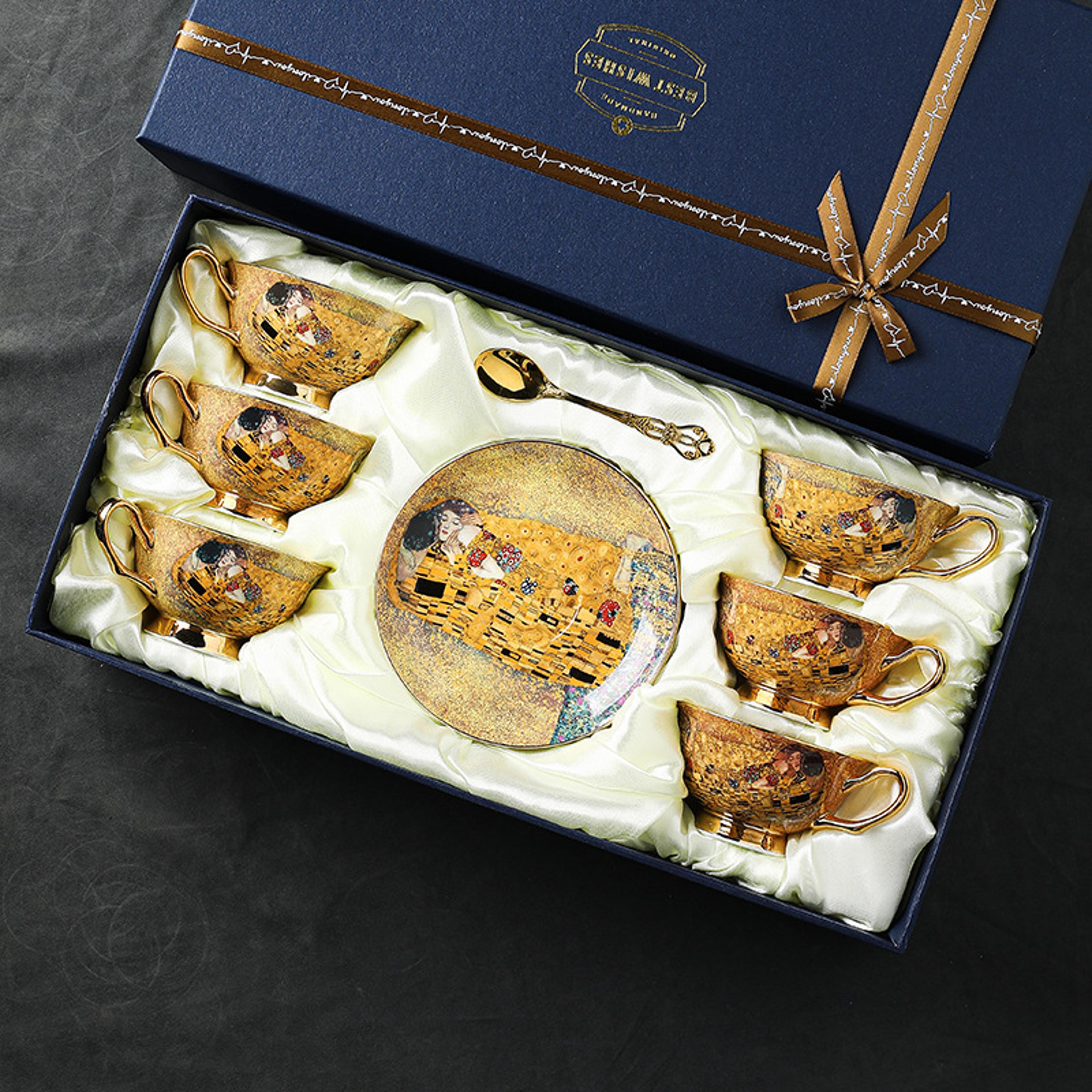 HighValue Gift Box Set European Coffee Cup Saucer Bone China Ceramic Tea Set Afternoon Teacup Gift  3
