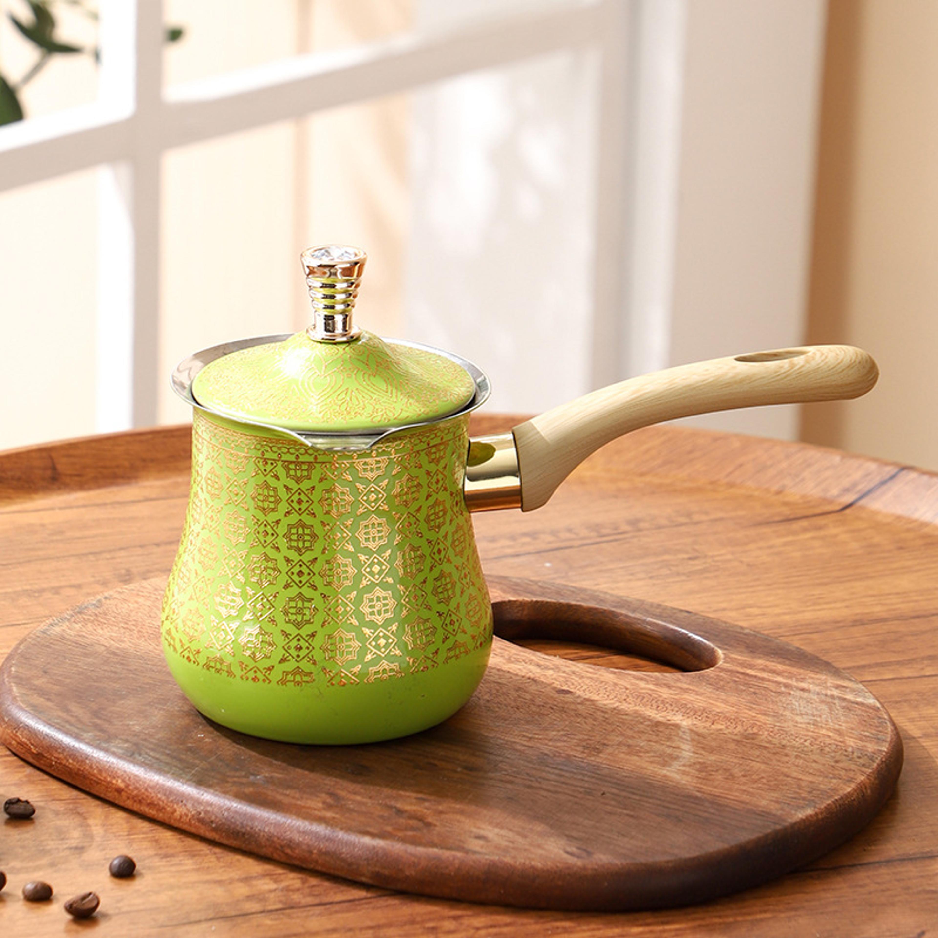 Turkish Coffee Pot Stainless Steel With Lid Tea Pots And Kettles For Tea Chocolate Butter Milk Make 9