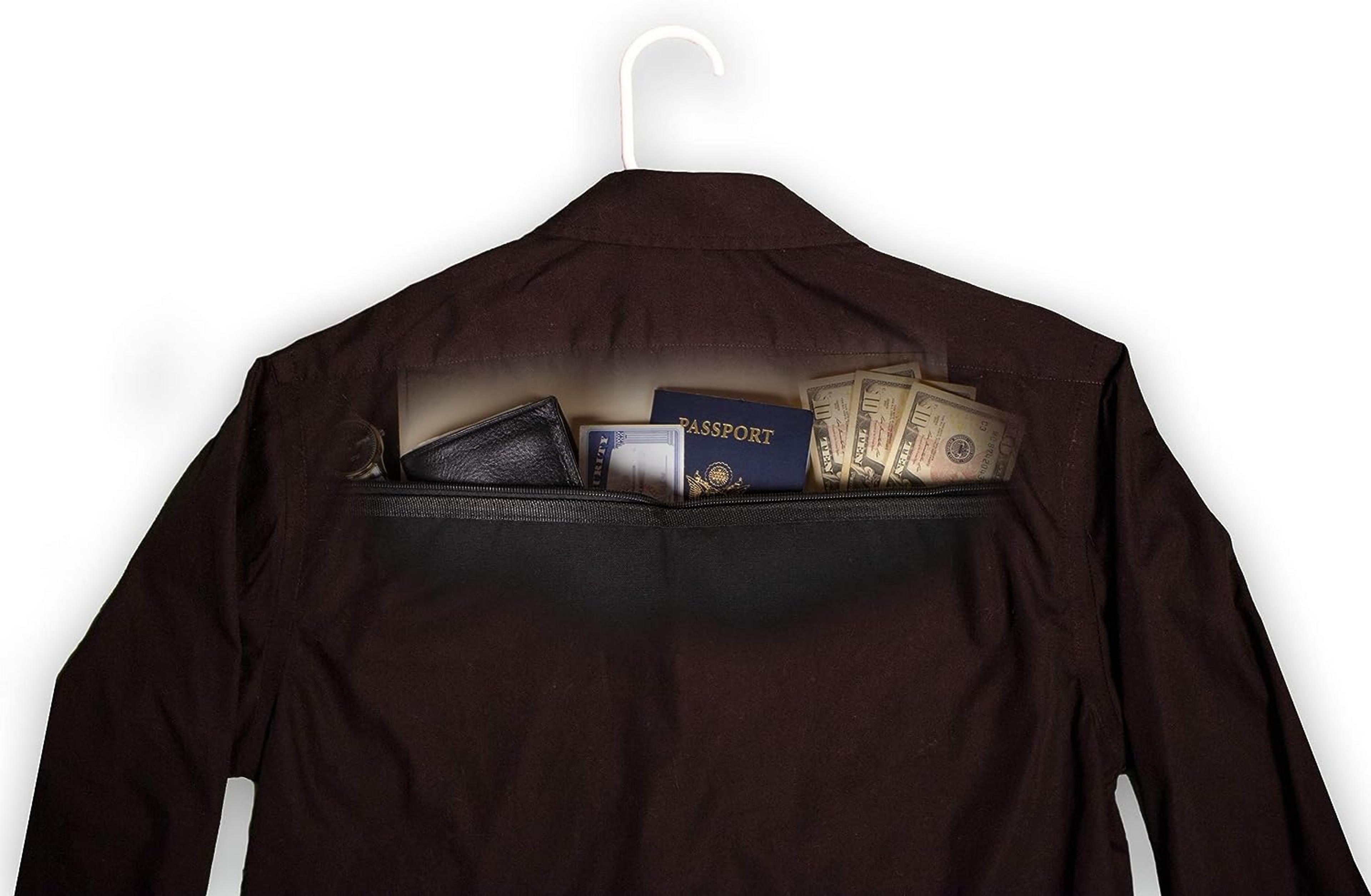 Hidden Pocket Safe Hanger Diversion Safe Fits Under Hanging Clothes To Hide Valuables Securely At H 3