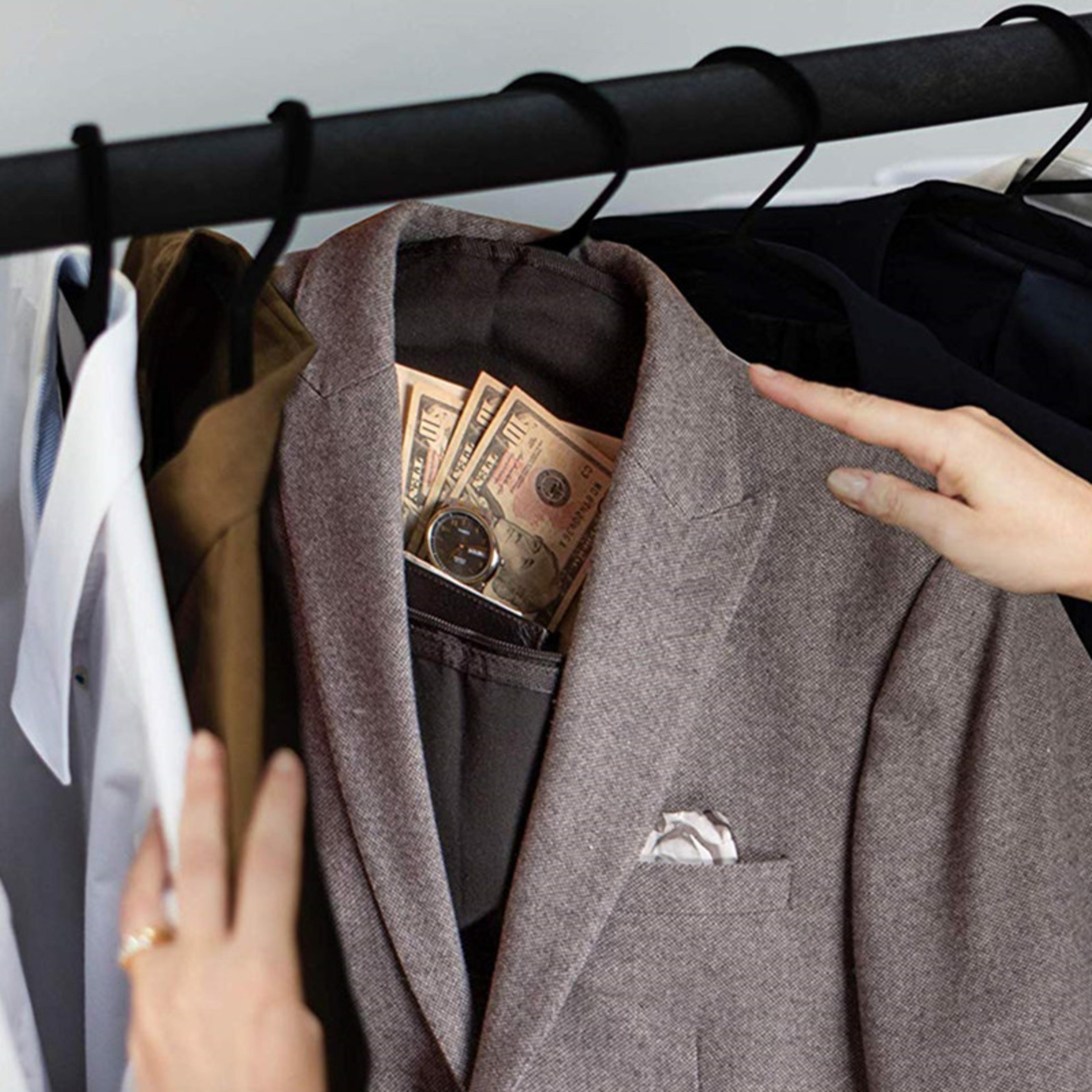 Hidden Pocket Safe Hanger Diversion Safe Fits Under Hanging Clothes To Hide Valuables Securely At H 0