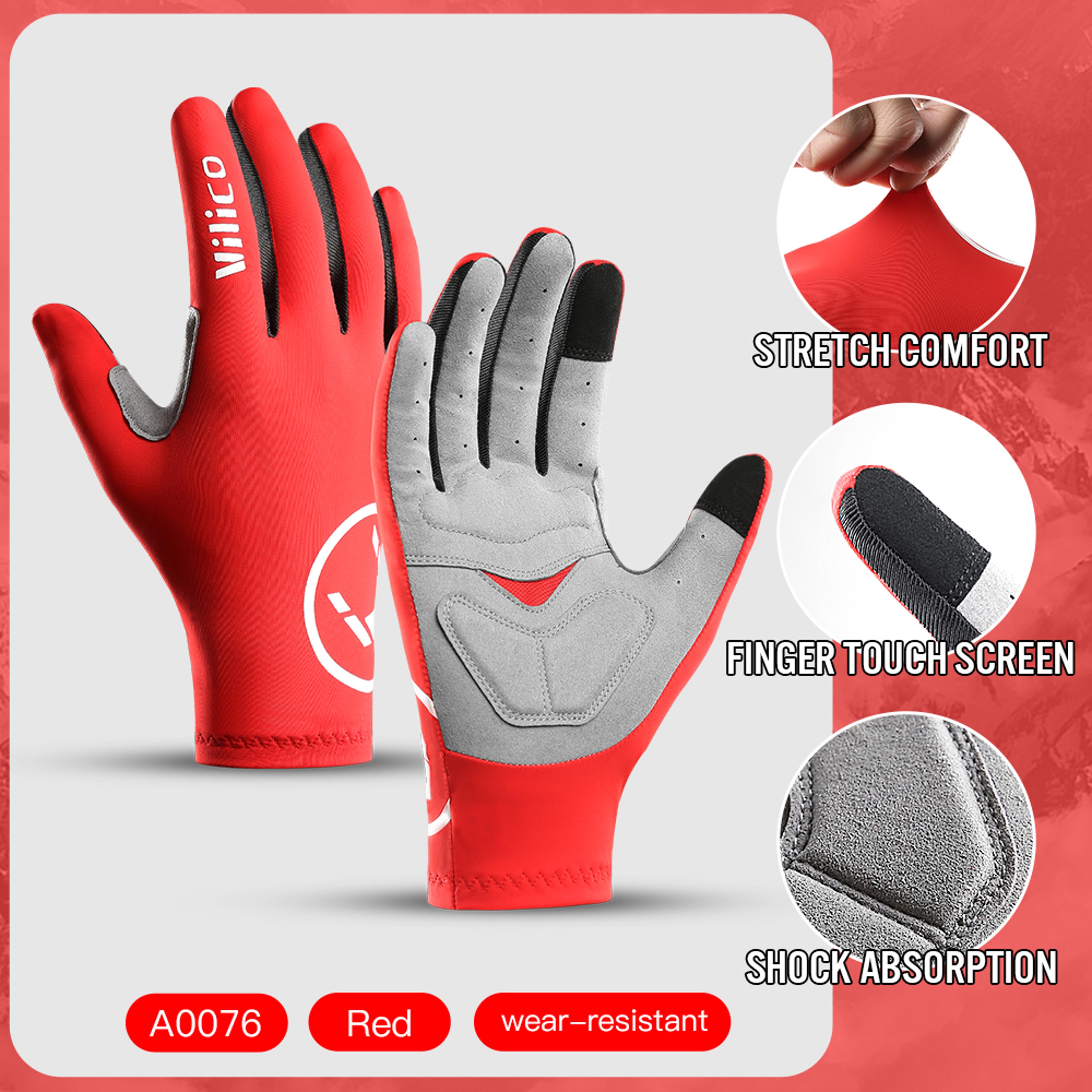 Vilico Professional Outdoor Cycling Gloves With Sensitive Touch Screen Anti Slip Shock Absorption W 6