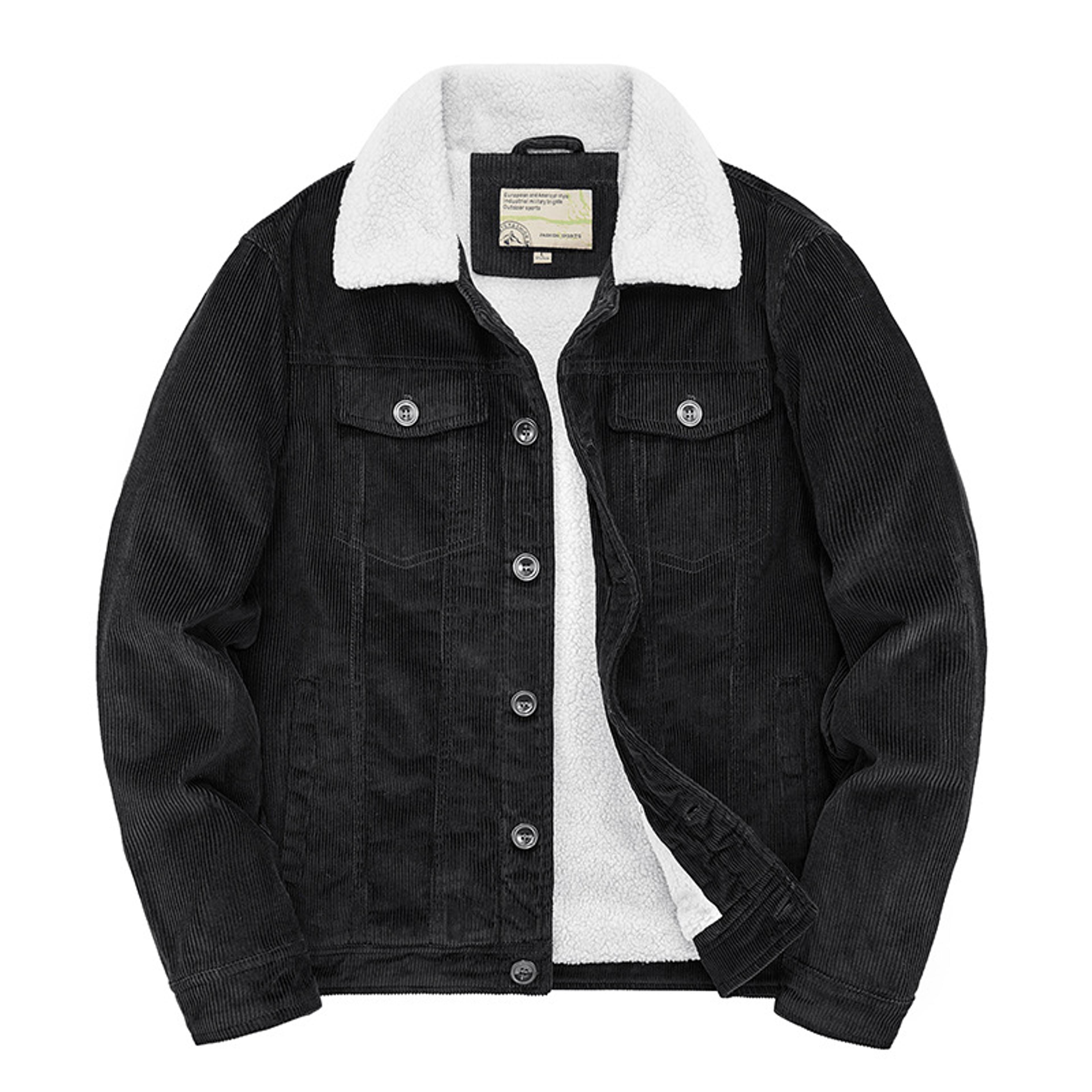 Winter Mens Casual Windbreaker Male Cotton Jackets Padded Warm Loose Parka Coat Corduroy Short Jack 2