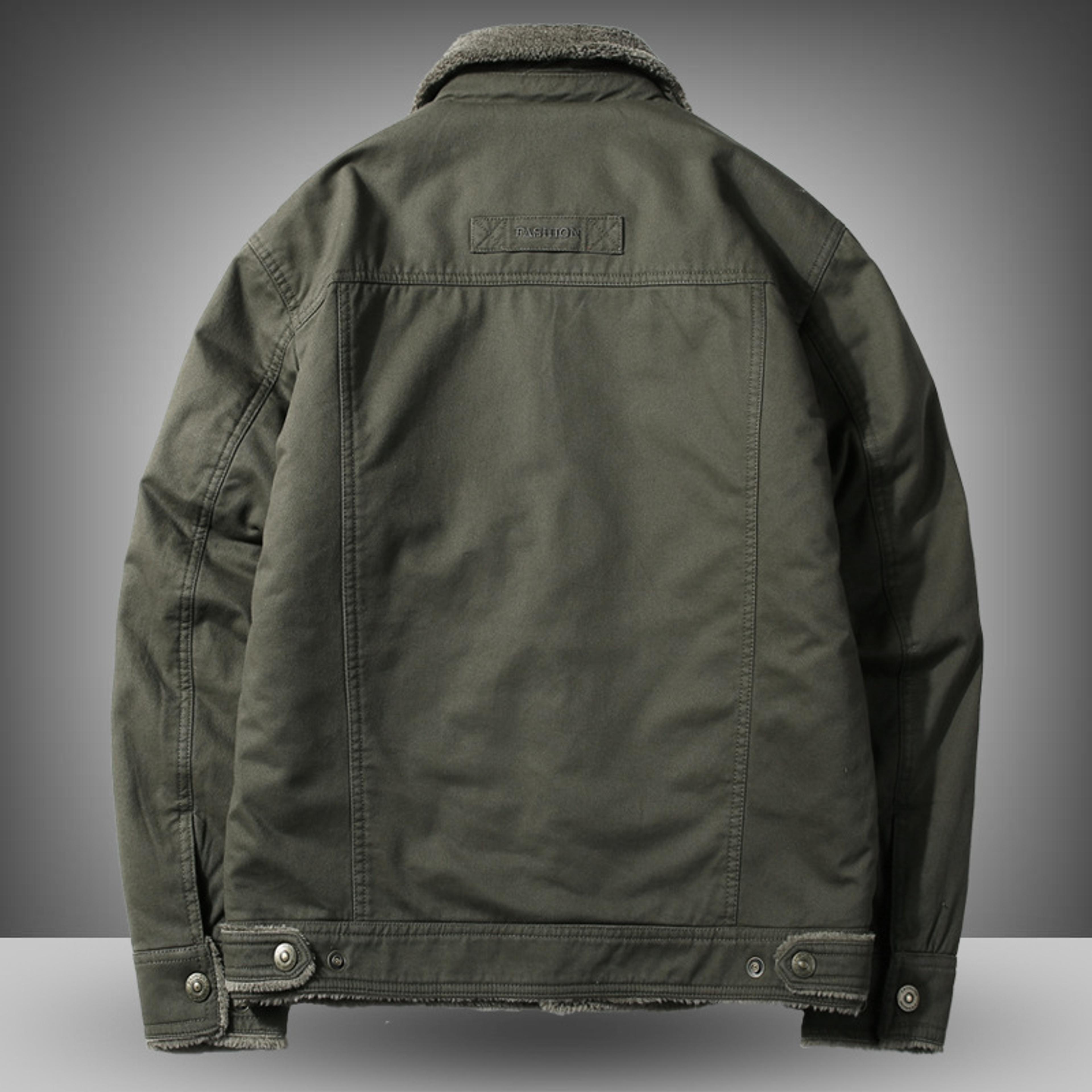Mens Autumn And Winter Military Coat Thick Warm Retro Workwear Mens Lamb Wool Jacket Plus Size Wint 3