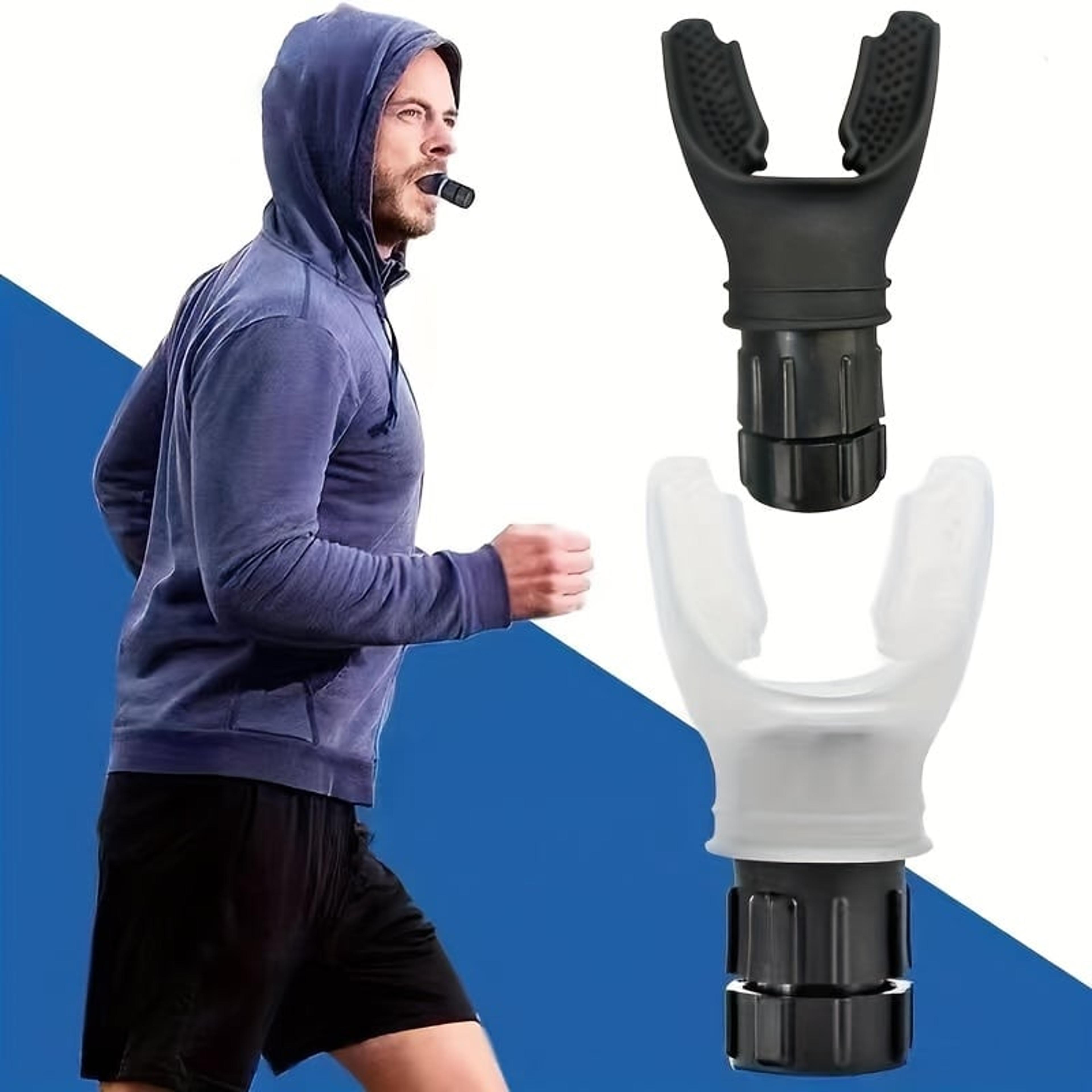 portable throat adjustable resistance silicone breathing fitness equipment, effective breathing exercise device