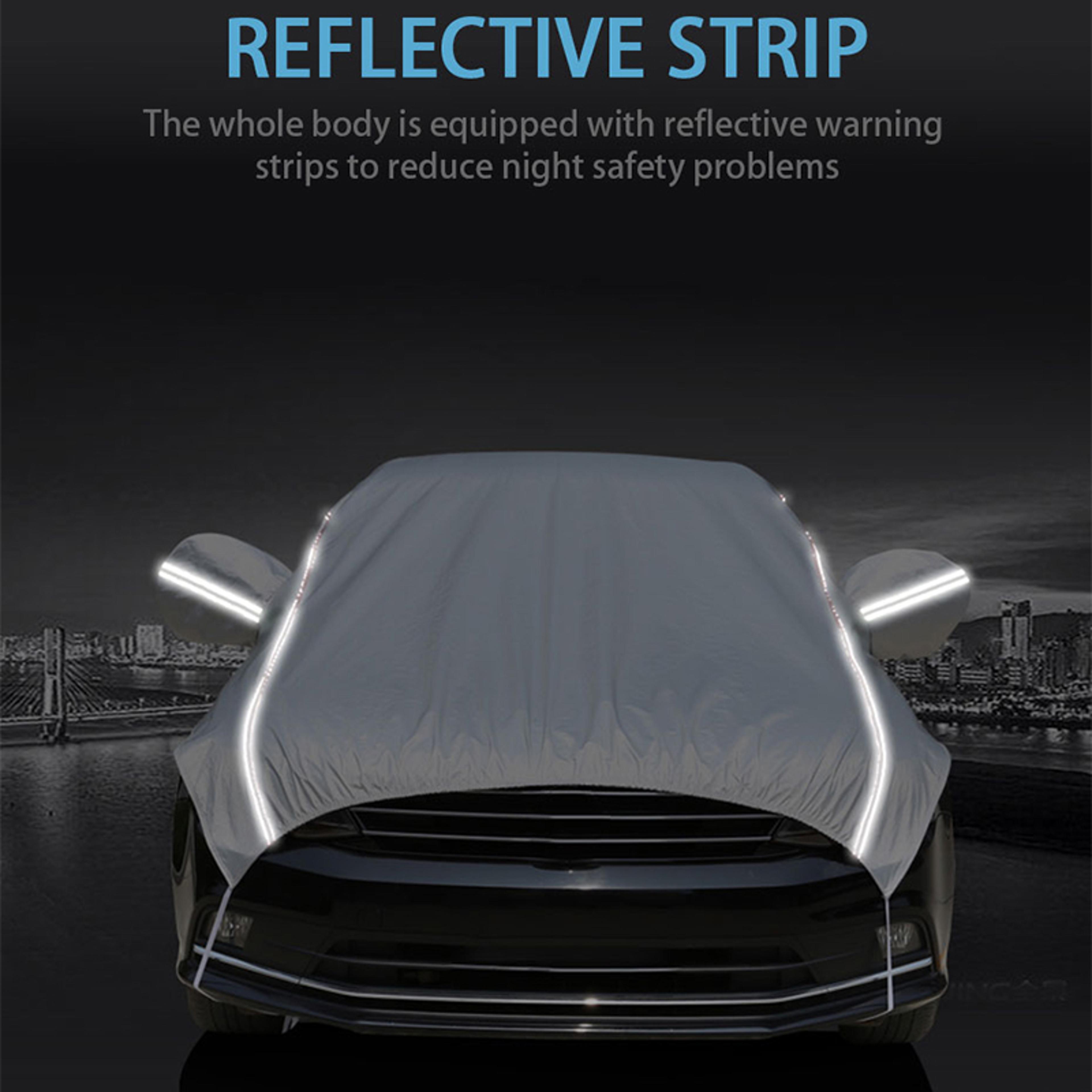 Waterproof Universal Half Car Cover Outdoor Oxford UV Sun Rain Protection Dustproof Snowproof Cover 4