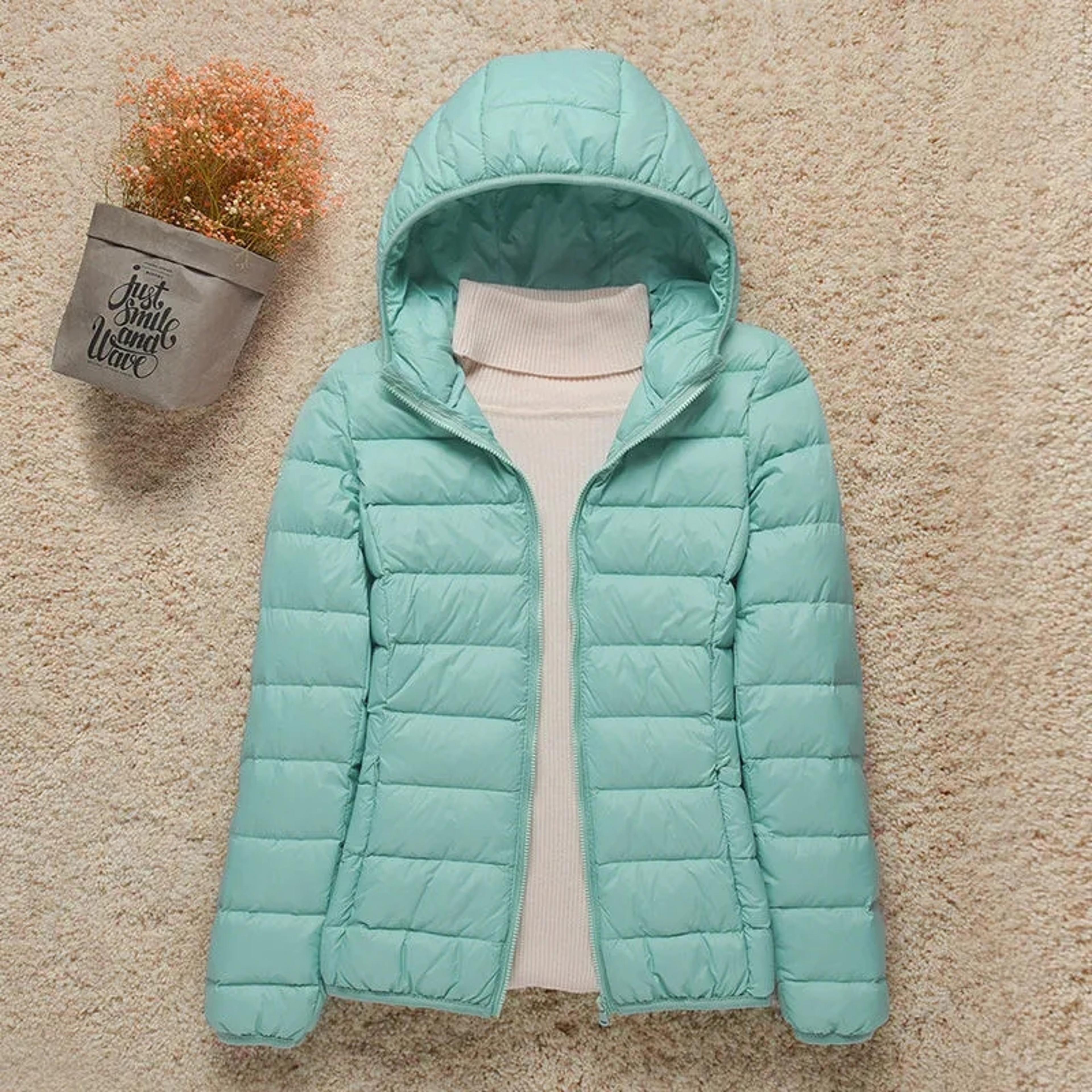 Lightweight Down Jacket Womens Short Hooded 2024 Autumn Winter Womens Clothing Down Coats New Slim  2