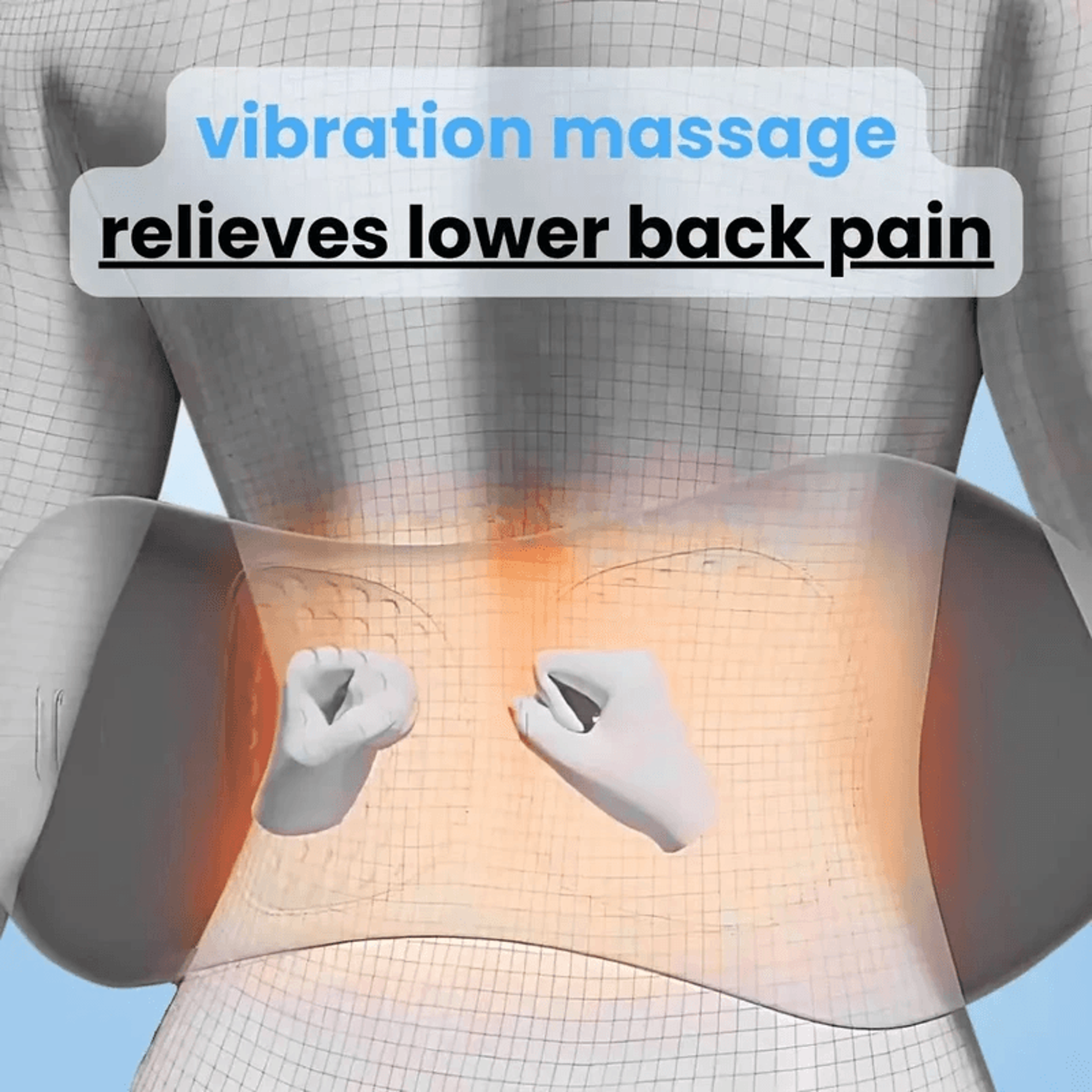 Sciatica pain relief with heat and vibration