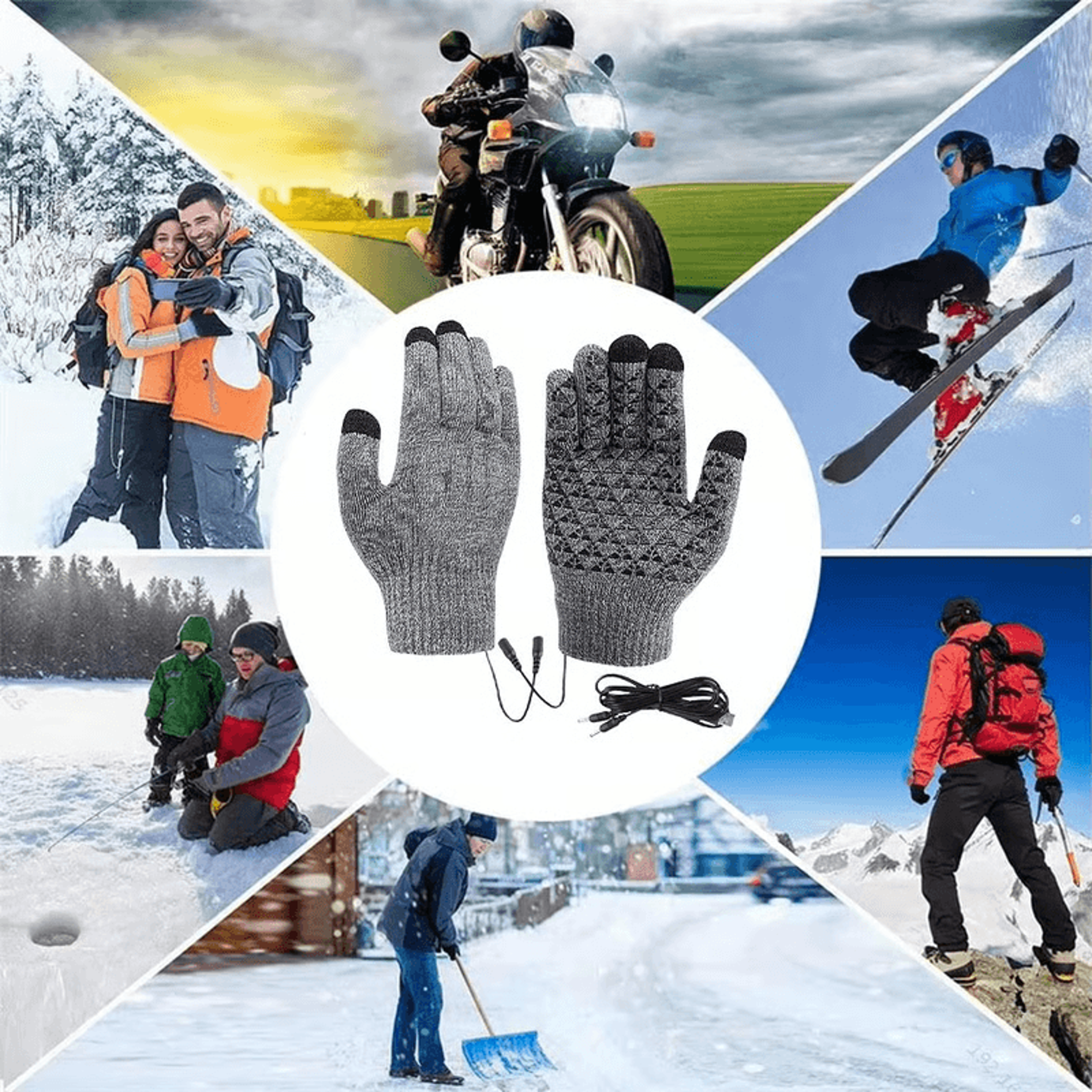 Heated gloves for cycling in cold weather