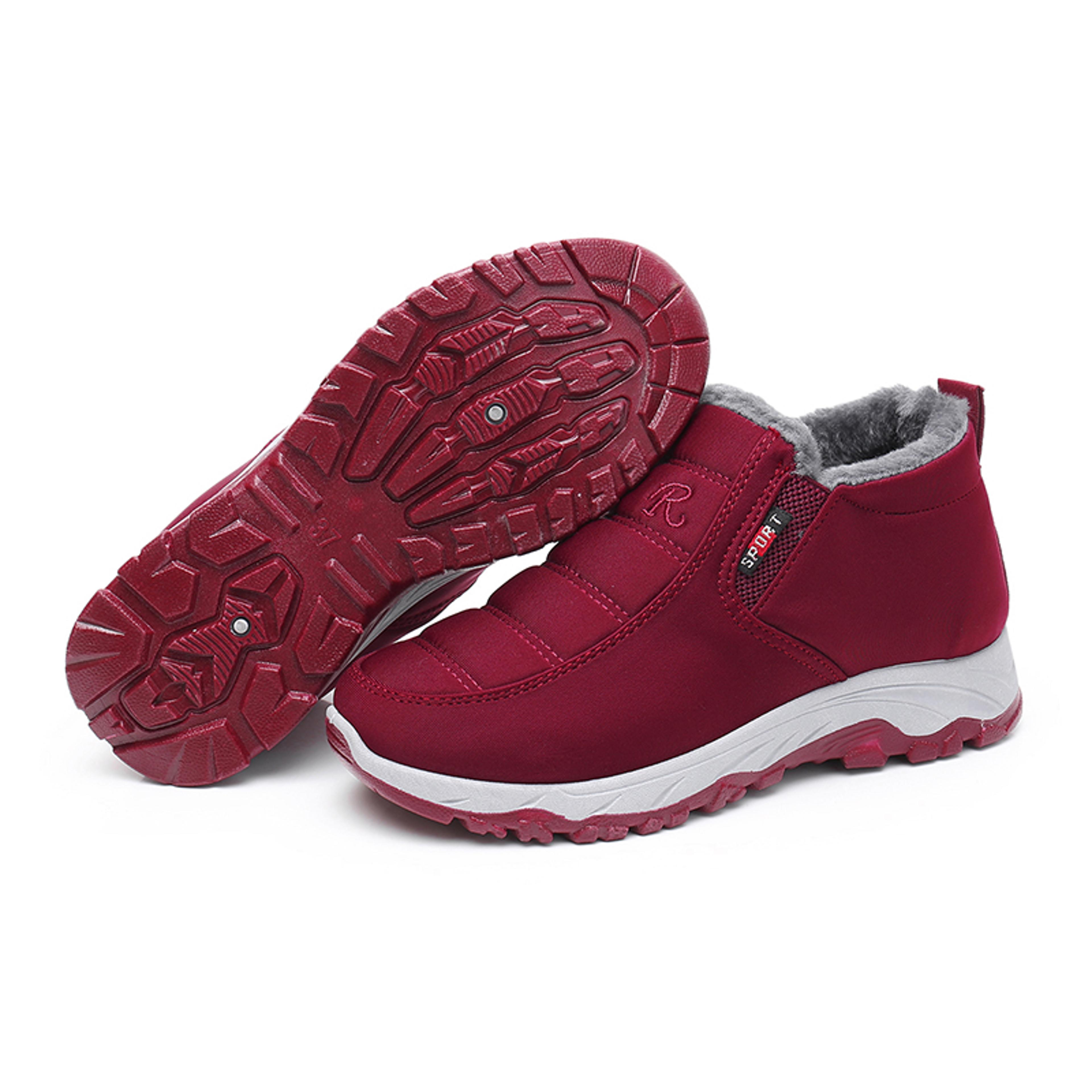 Warm  Comfortable Boots For MiddleAged  Elderly Winter Women FleeceLined Snow Boots 2