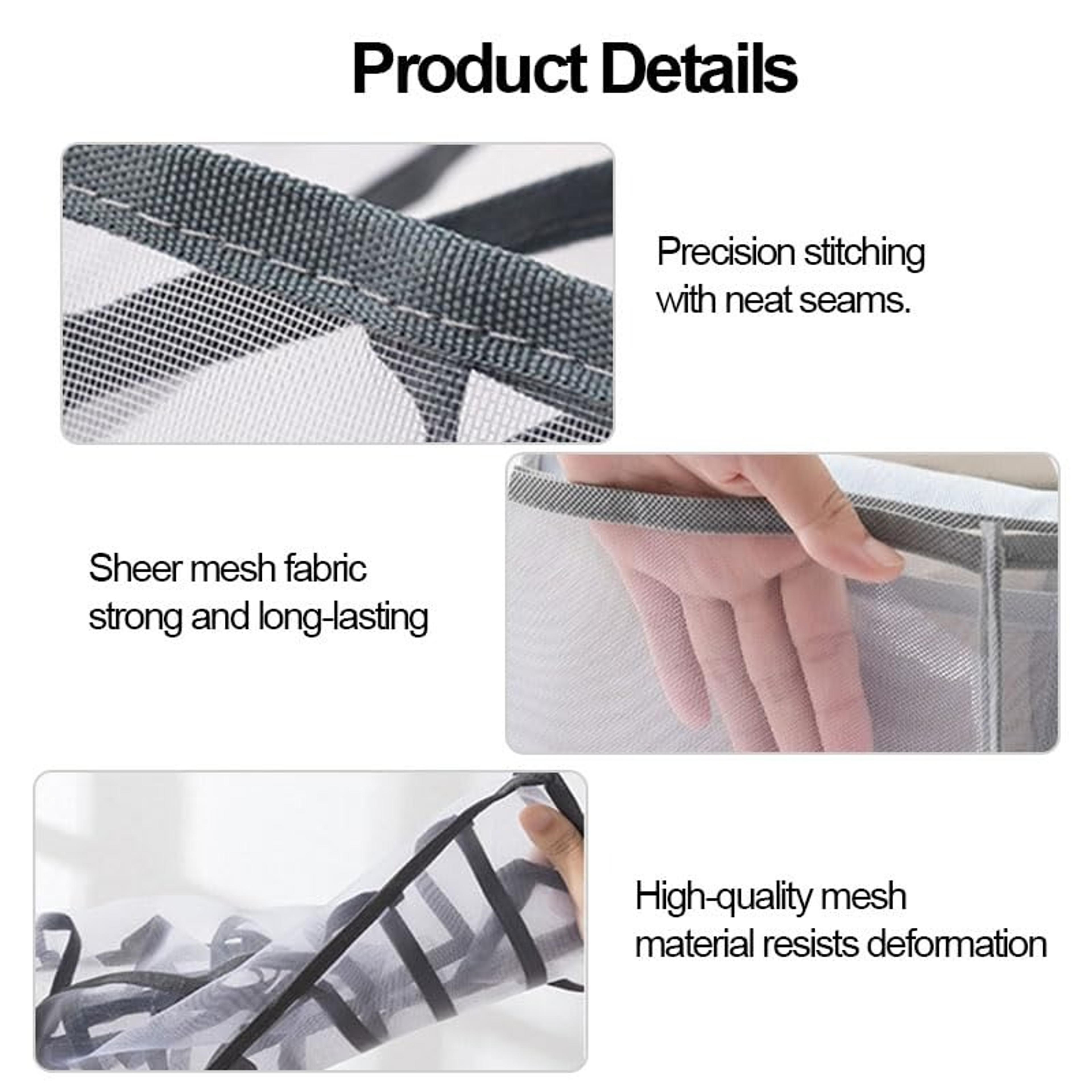 Foldable Underwear Drawer Organizer Polyester Storage Box For Bras Socks And Clothes 3