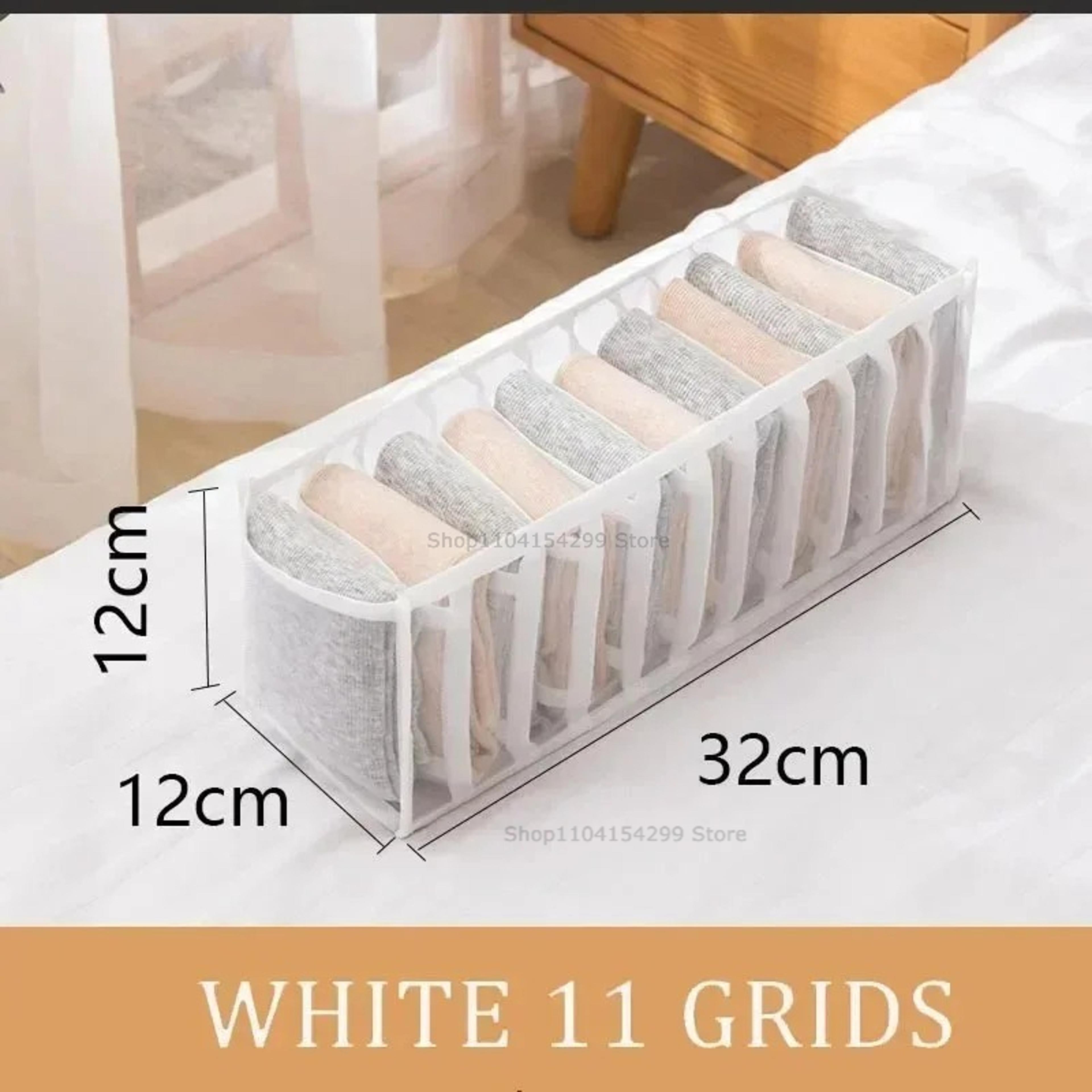 Foldable Underwear Drawer Organizer Polyester Storage Box For Bras Socks And Clothes 10